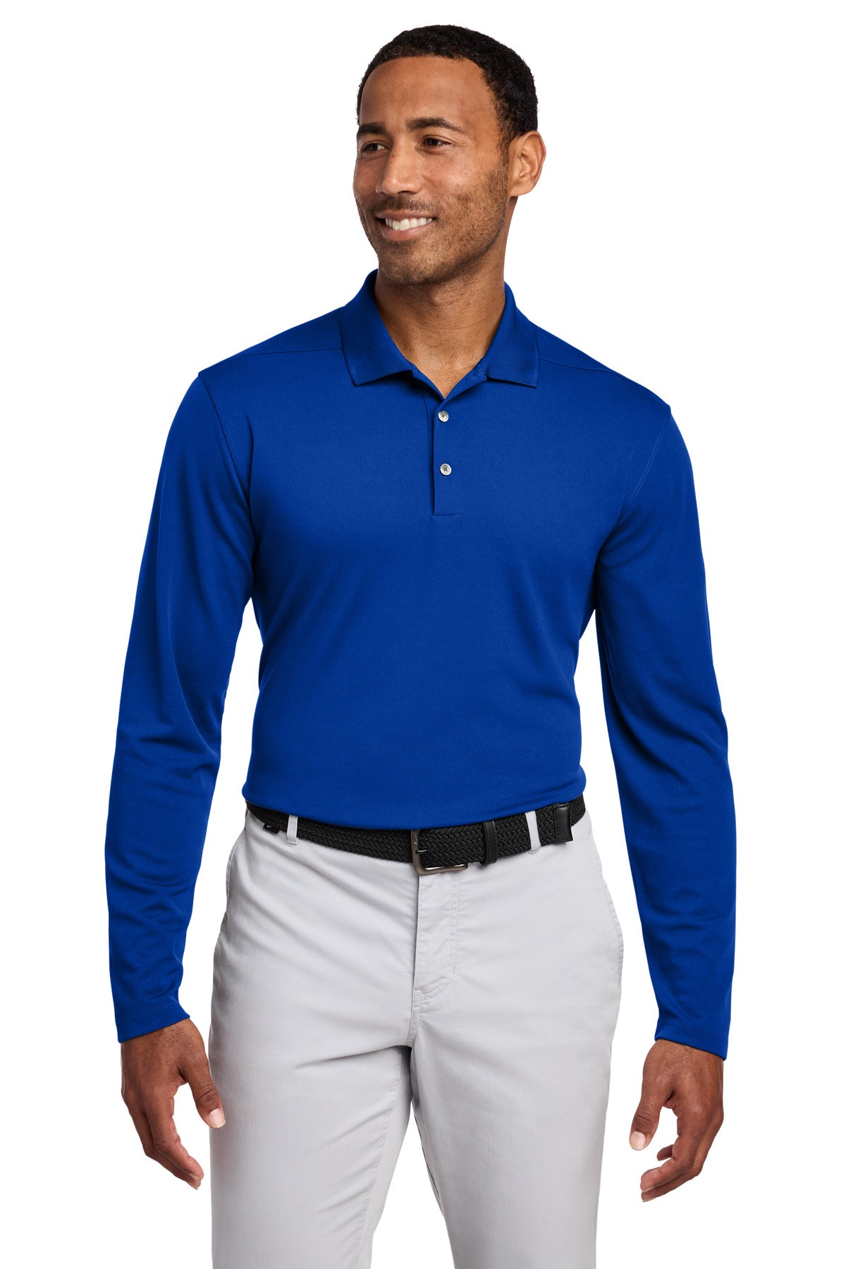Nike Dri-FIT Micro Pique 2.0 Long Sleeve Polo NKDC2104 | Add Your Logo
