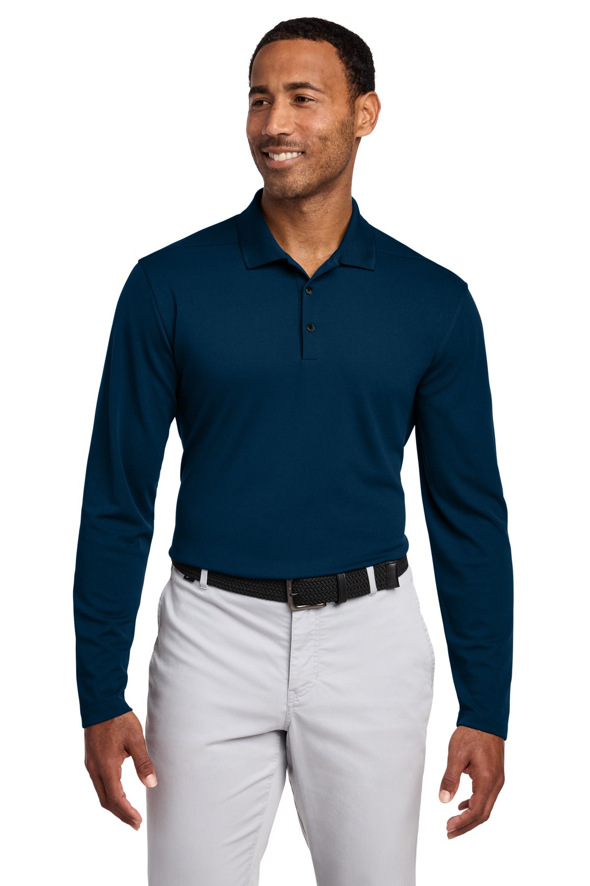 Nike Dri-FIT Micro Pique 2.0 Long Sleeve Polo NKDC2104 | Add Your Logo