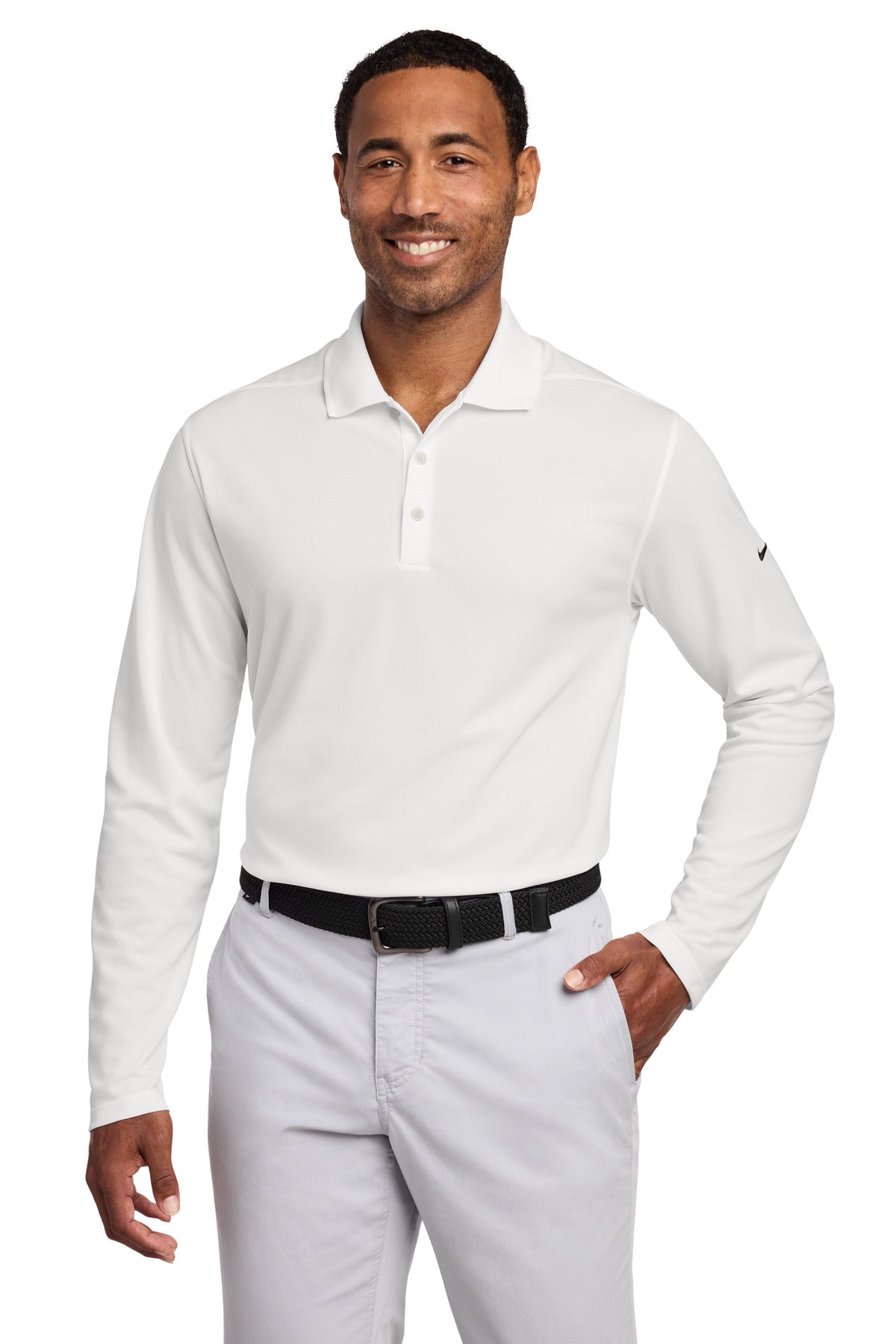 Nike Dri-FIT Micro Pique 2.0 Long Sleeve Polo NKDC2104 | Add Your Logo
