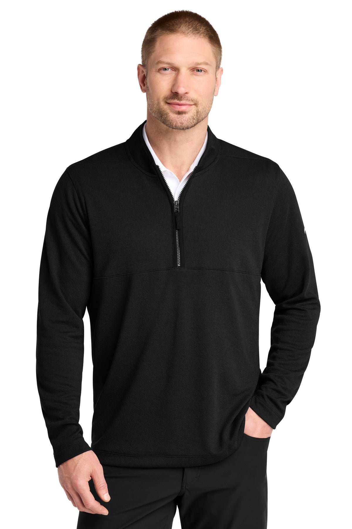 Nike Textured 1/2-Zip Cover-Up  NKDX6702 | Add Your Logo