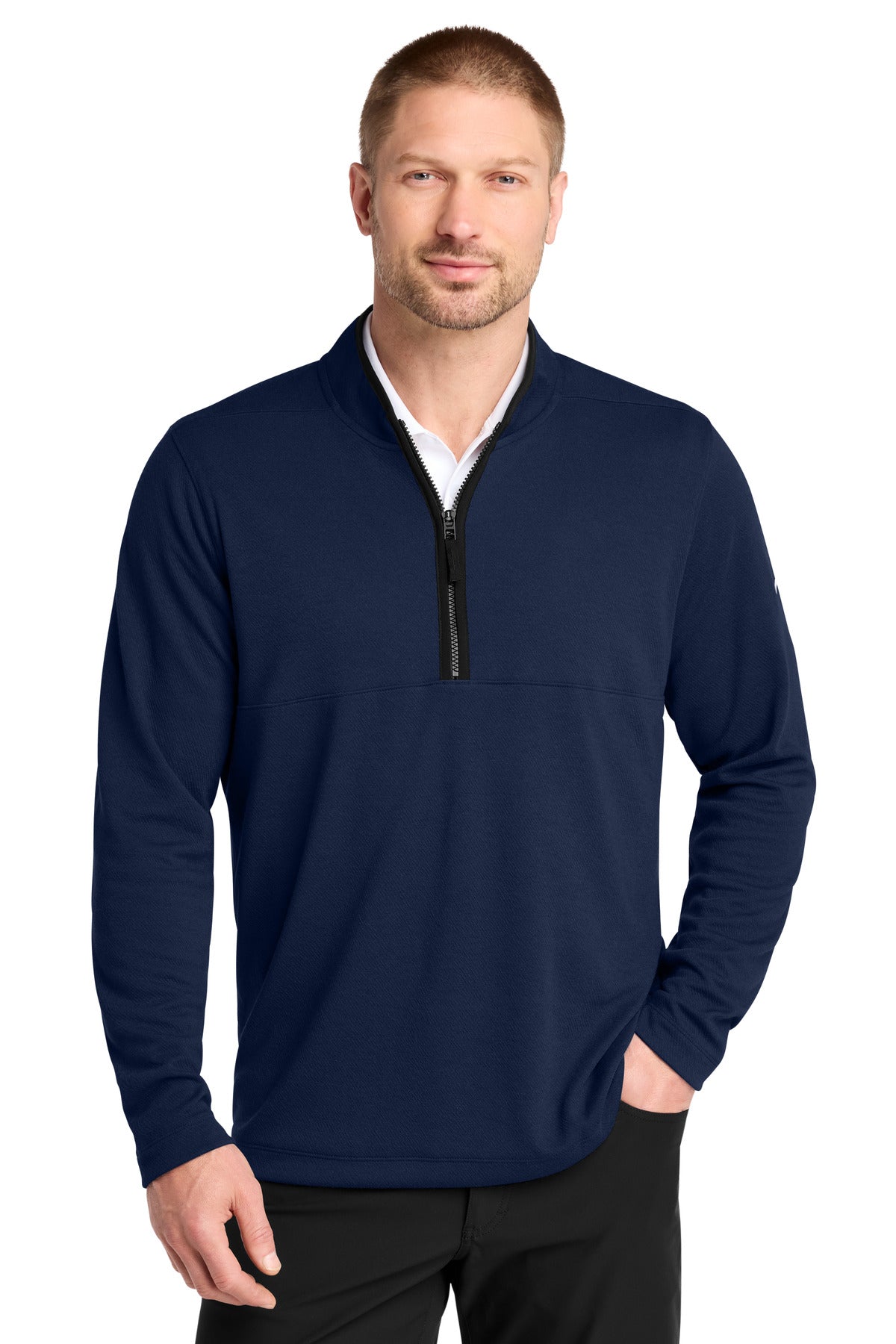 Nike Textured 1/2-Zip Cover-Up  NKDX6702 | Add Your Logo