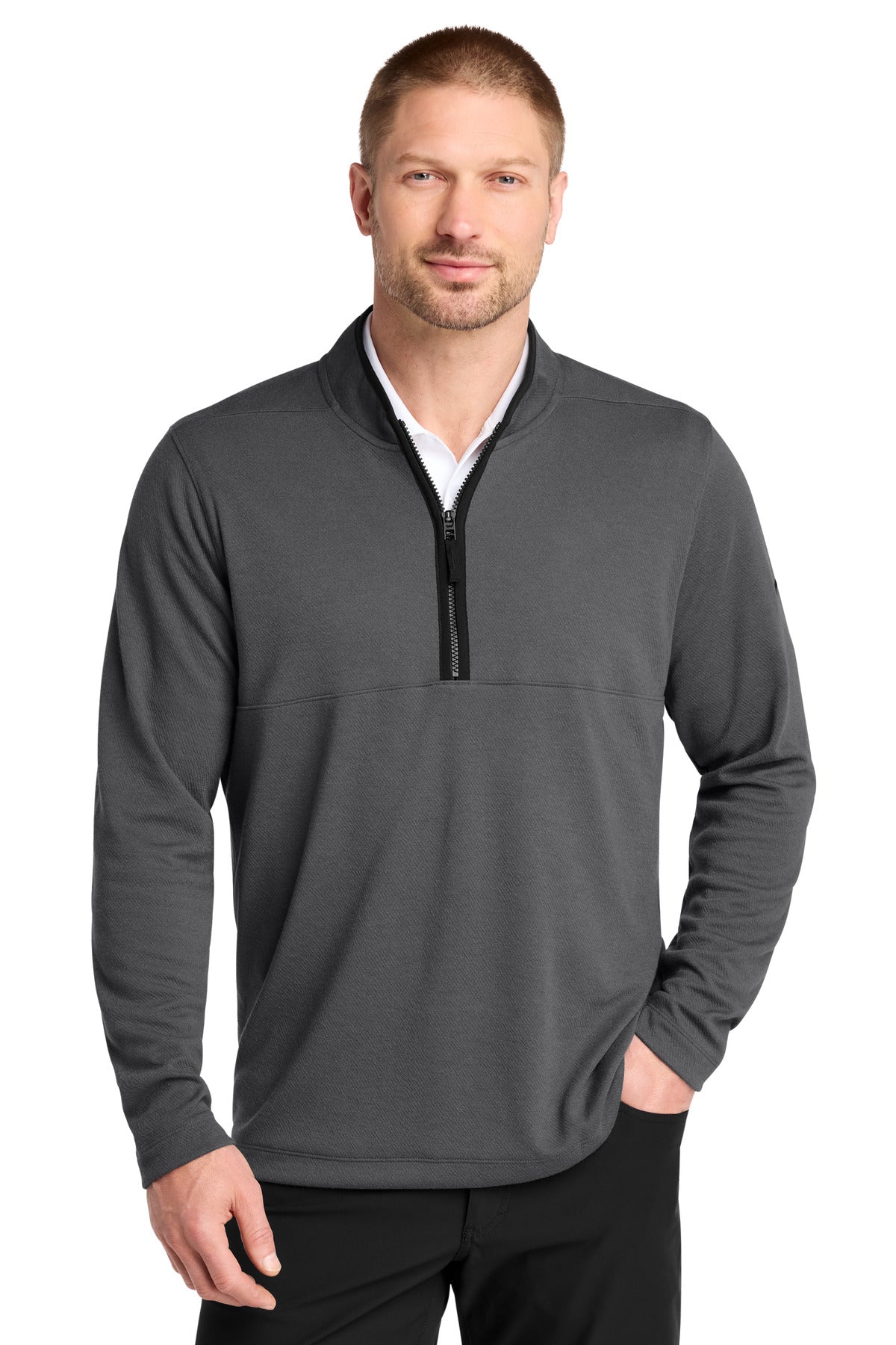 Nike Textured 1/2-Zip Cover-Up  NKDX6702 | Add Your Logo
