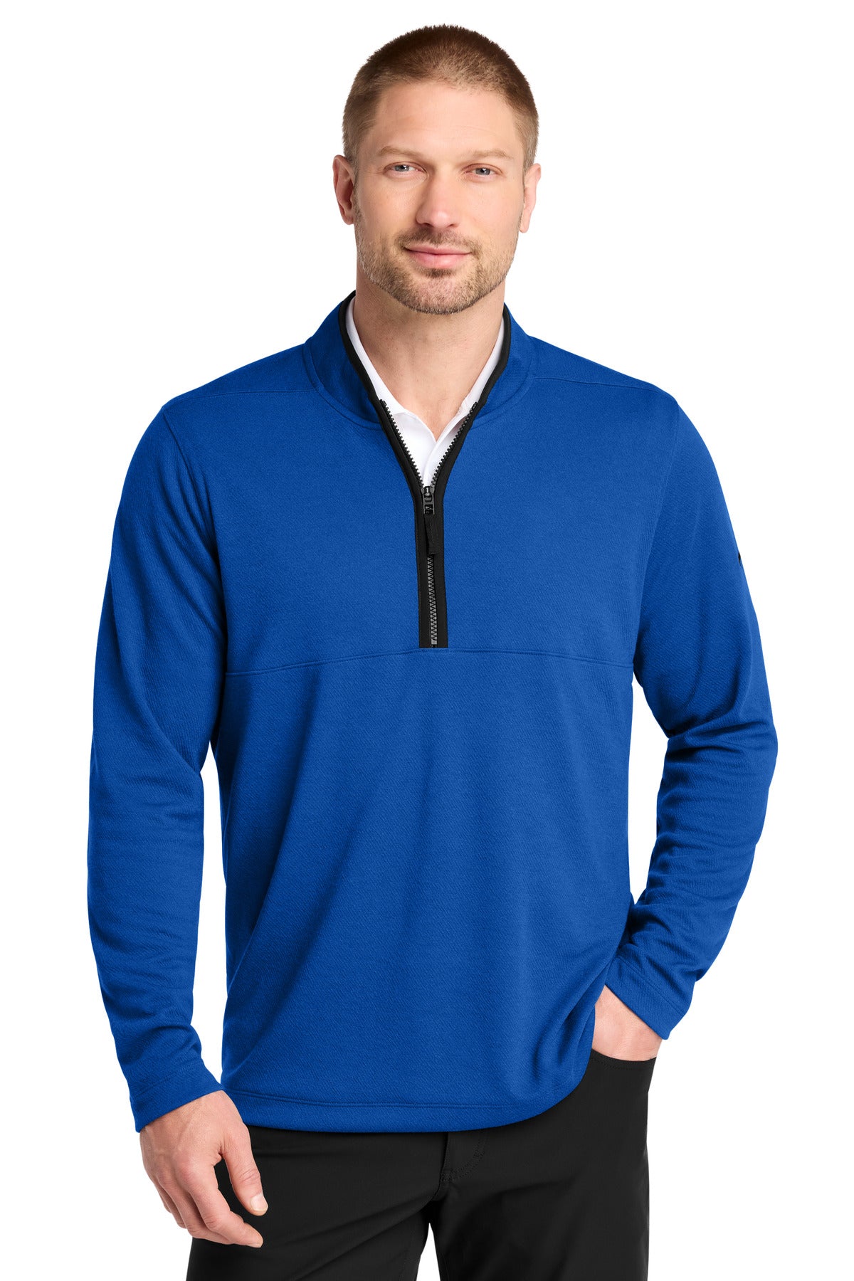 Nike Textured 1/2-Zip Cover-Up  NKDX6702 | Add Your Logo