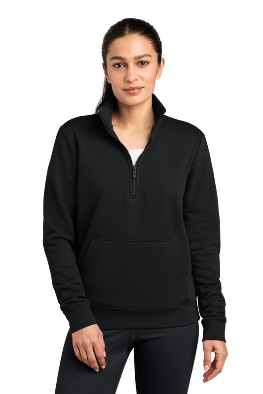 Nike Women's Club Fleece Sleeve Swoosh 1/2-Zip NKDX6720 | Add Your Logo