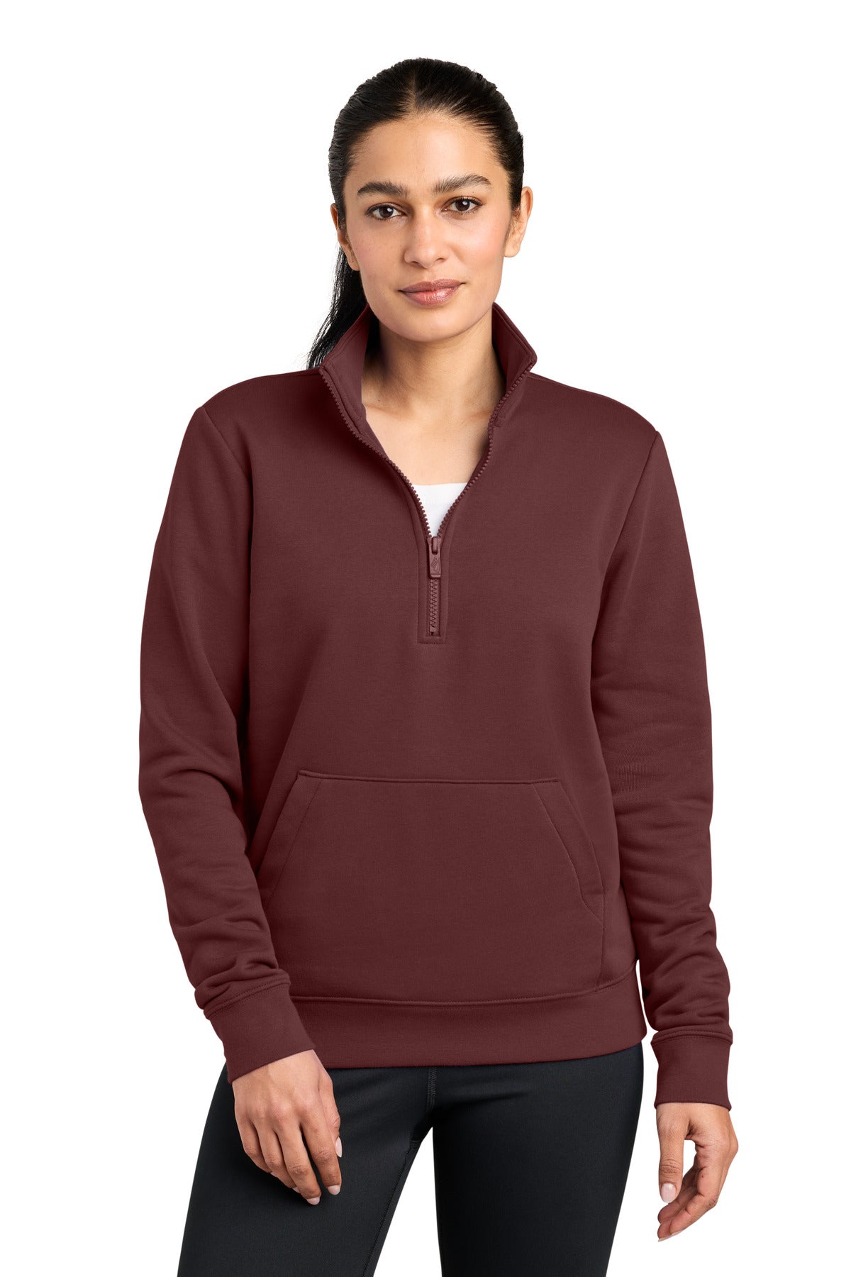 Nike Women's Club Fleece Sleeve Swoosh 1/2-Zip NKDX6720 | Add Your Logo