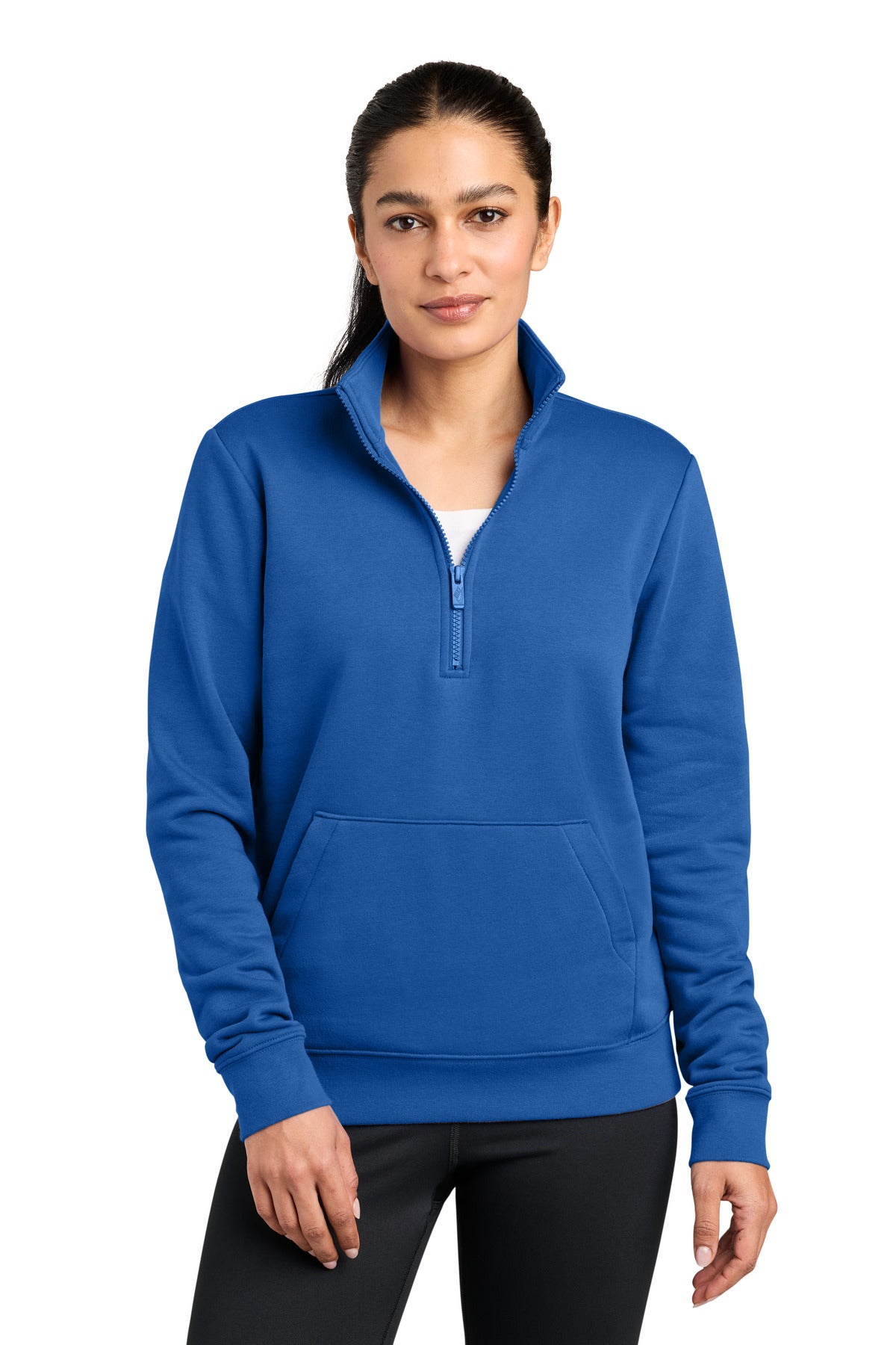Nike Women's Club Fleece Sleeve Swoosh 1/2-Zip NKDX6720 | Add Your Logo