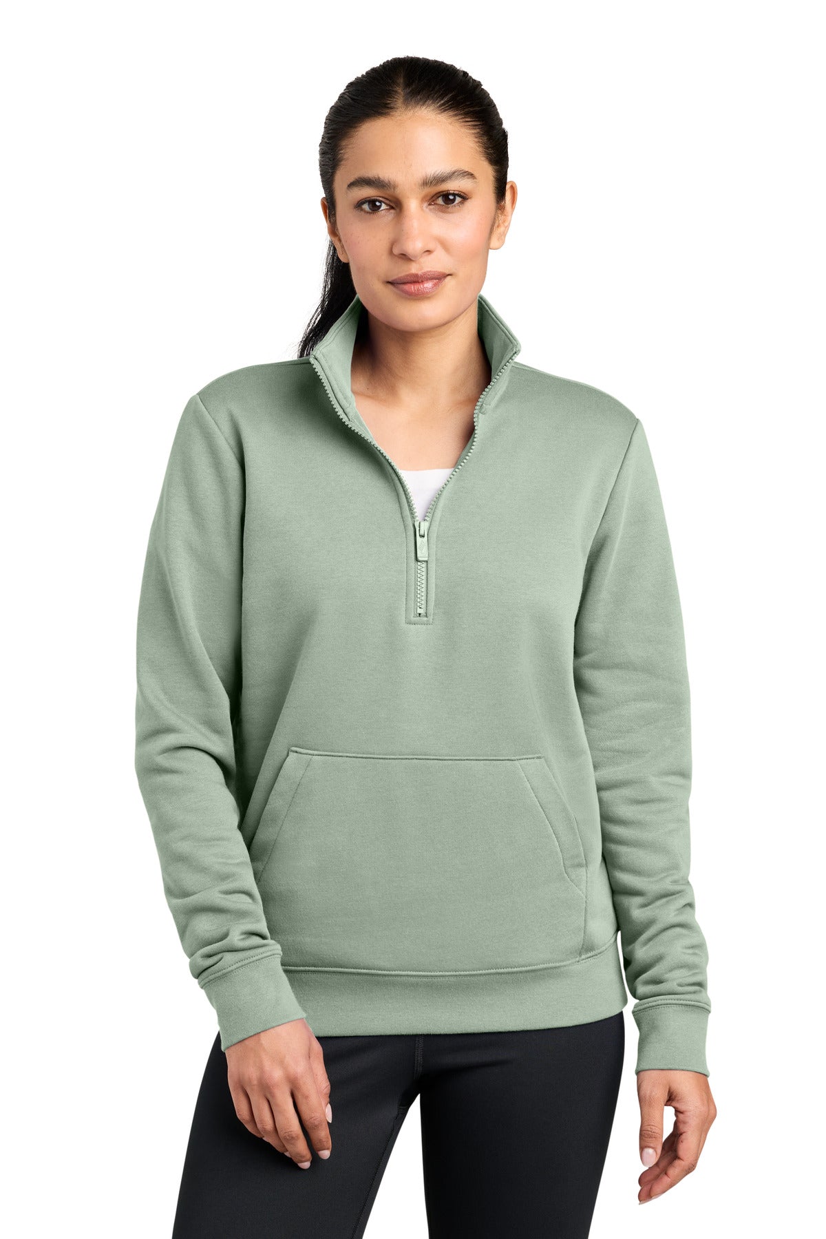 Nike Women's Club Fleece Sleeve Swoosh 1/2-Zip NKDX6720 | Add Your Logo