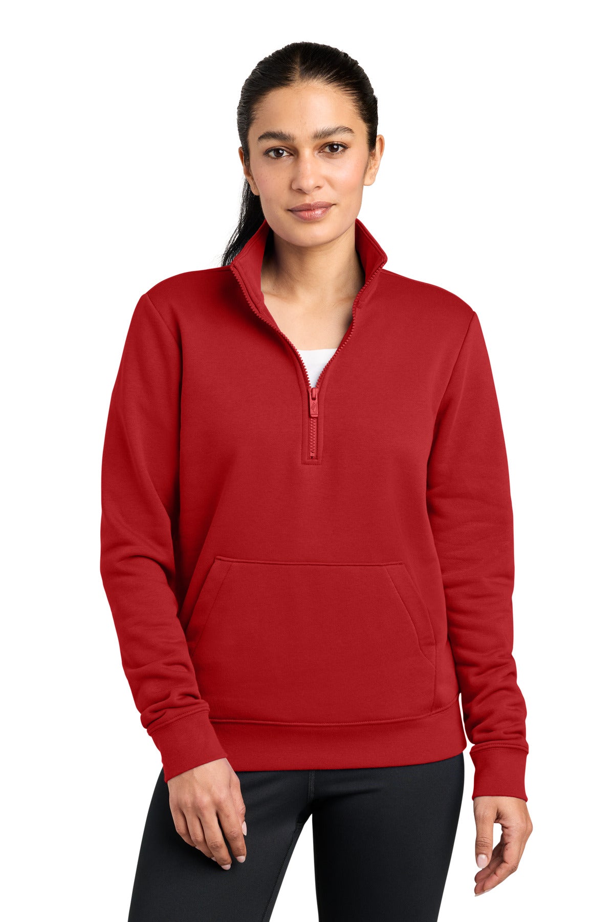 Nike Women's Club Fleece Sleeve Swoosh 1/2-Zip NKDX6720 | Add Your Logo
