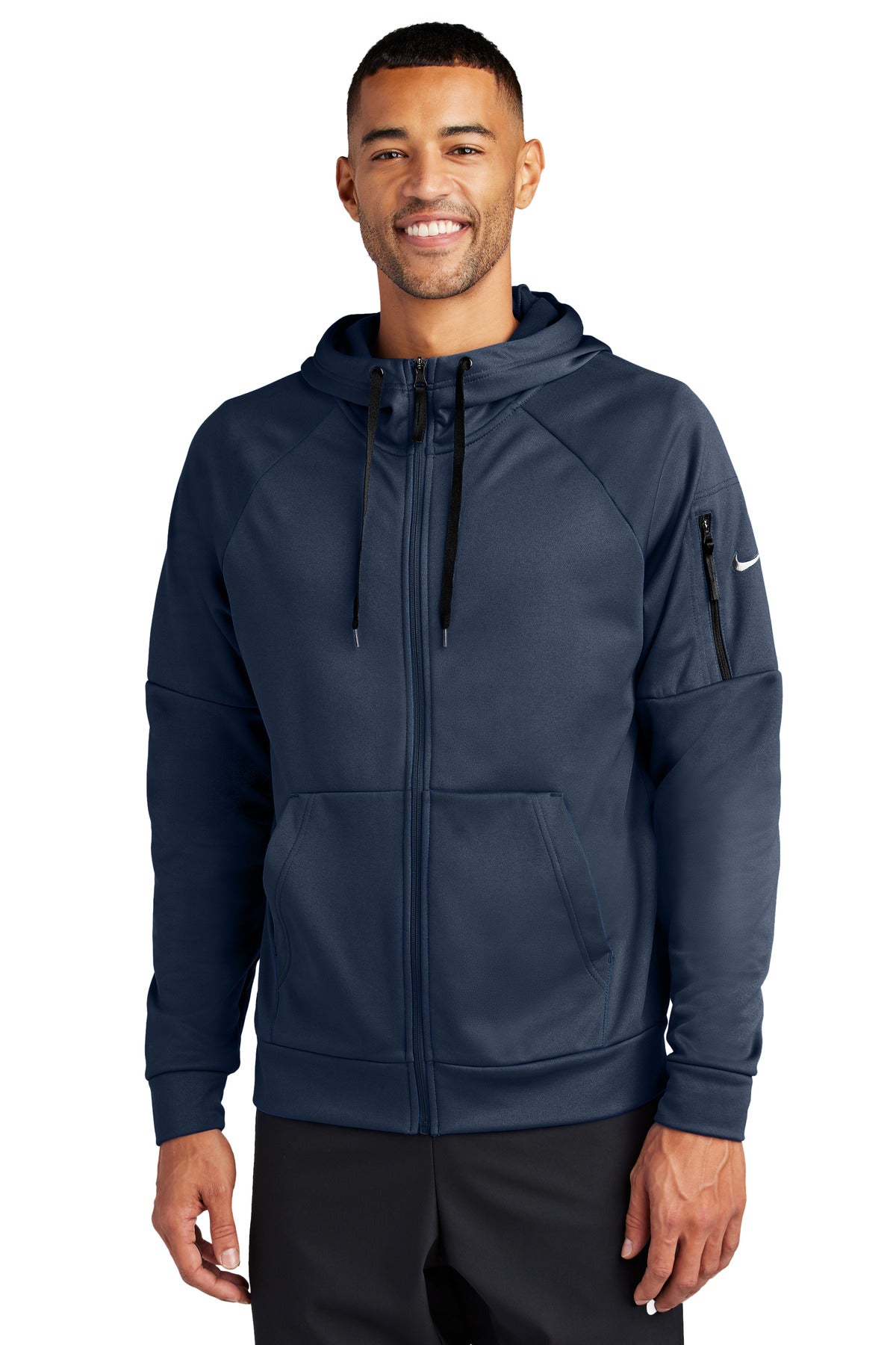 Nike Therma-FIT Pocket Full-Zip Fleece Hoodie NKFD9859 | Add Your Logo