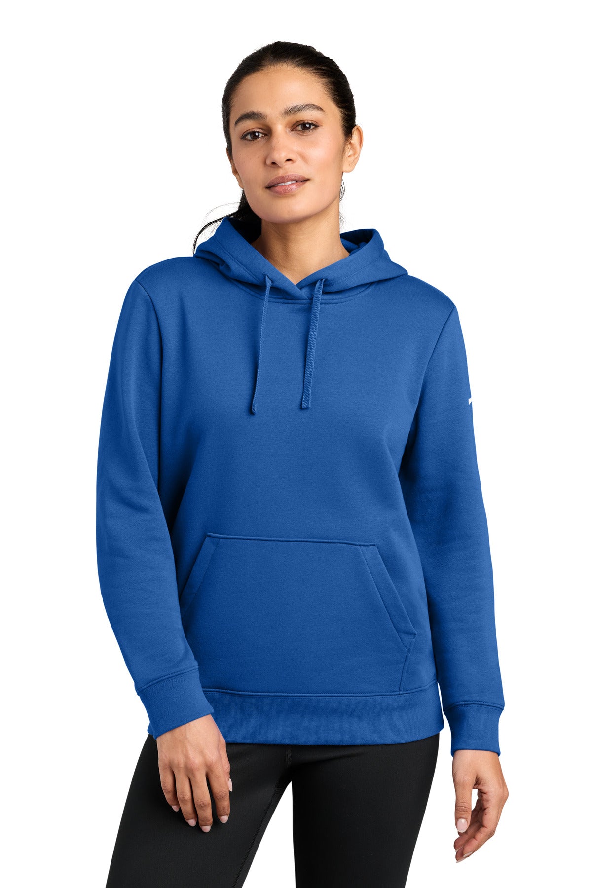 Nike Women's Club Fleece Sleeve Swoosh Pullover Hoodie NKFD9889 | Add Your Logo