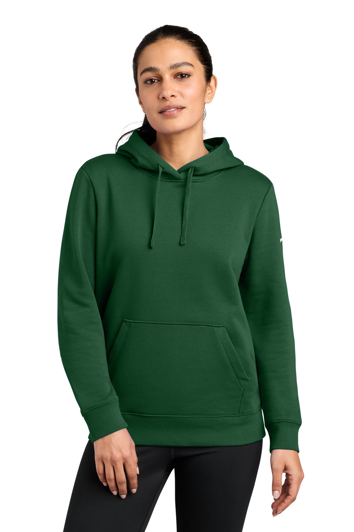 Nike Women's Club Fleece Sleeve Swoosh Pullover Hoodie NKFD9889 | Add Your Logo