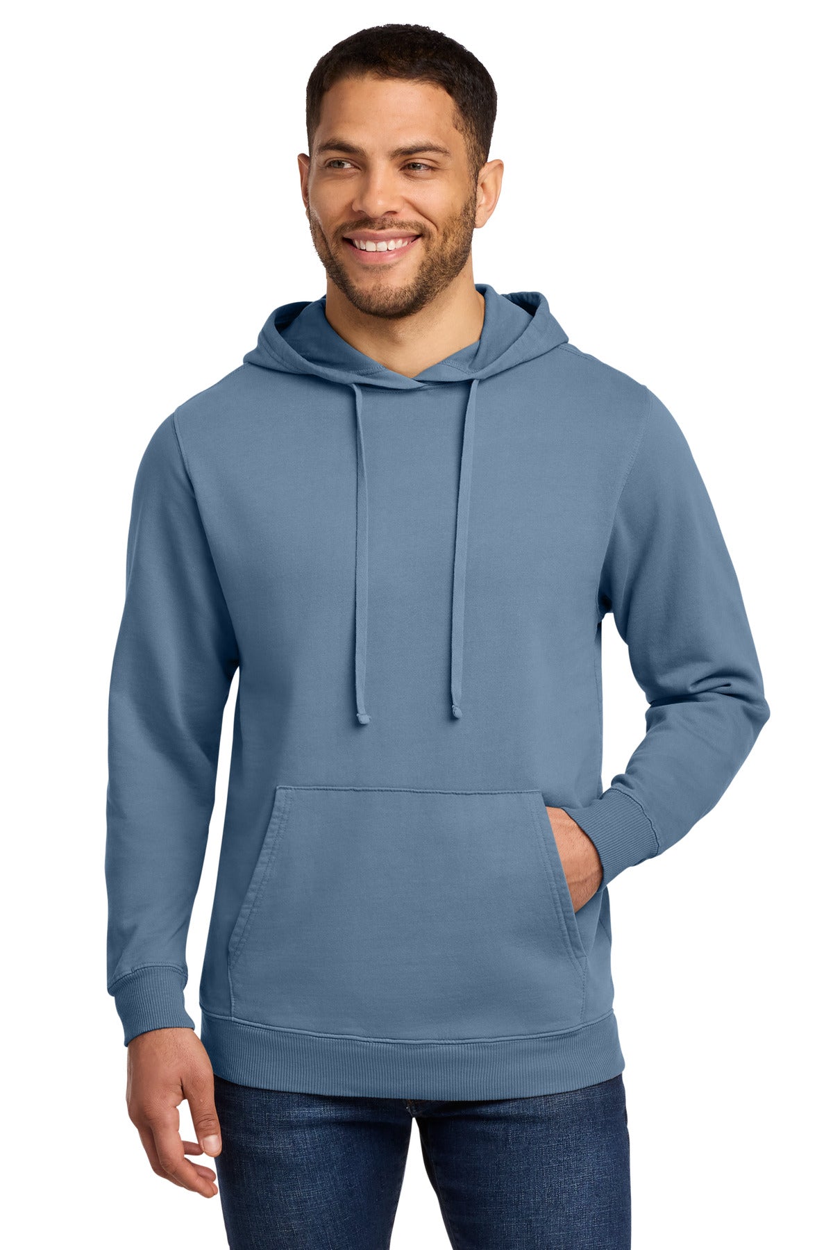Port & Co ®  Beach Wash ®  Garment-Dyed Pullover Hooded Sweatshirt. PC098H | Add Your Logo