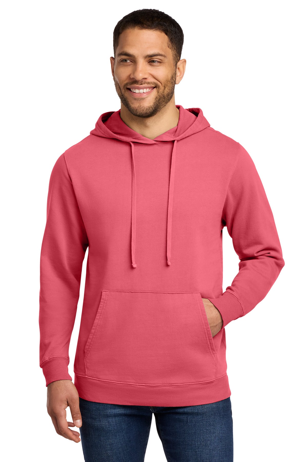 Port & Co ®  Beach Wash ®  Garment-Dyed Pullover Hooded Sweatshirt. PC098H | Add Your Logo
