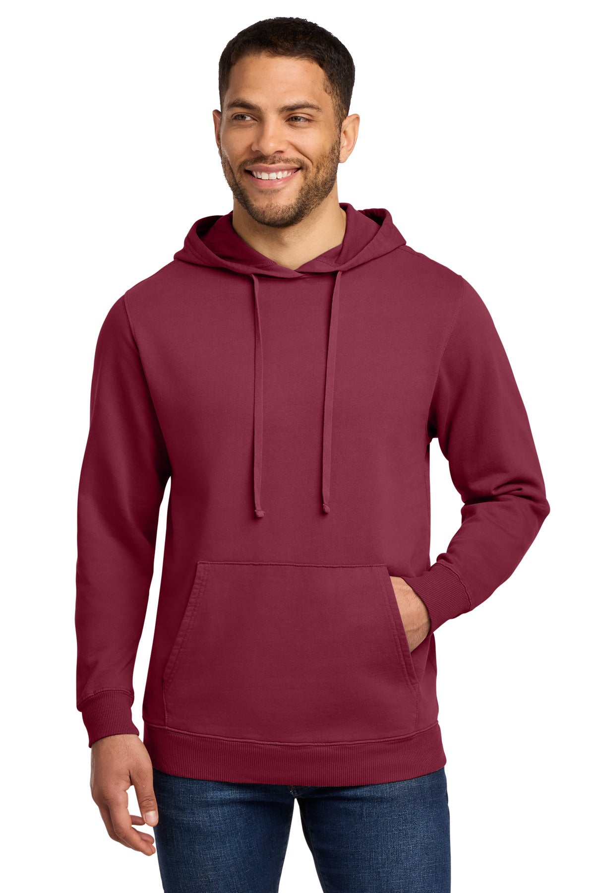 Port & Co ®  Beach Wash ®  Garment-Dyed Pullover Hooded Sweatshirt. PC098H | Add Your Logo