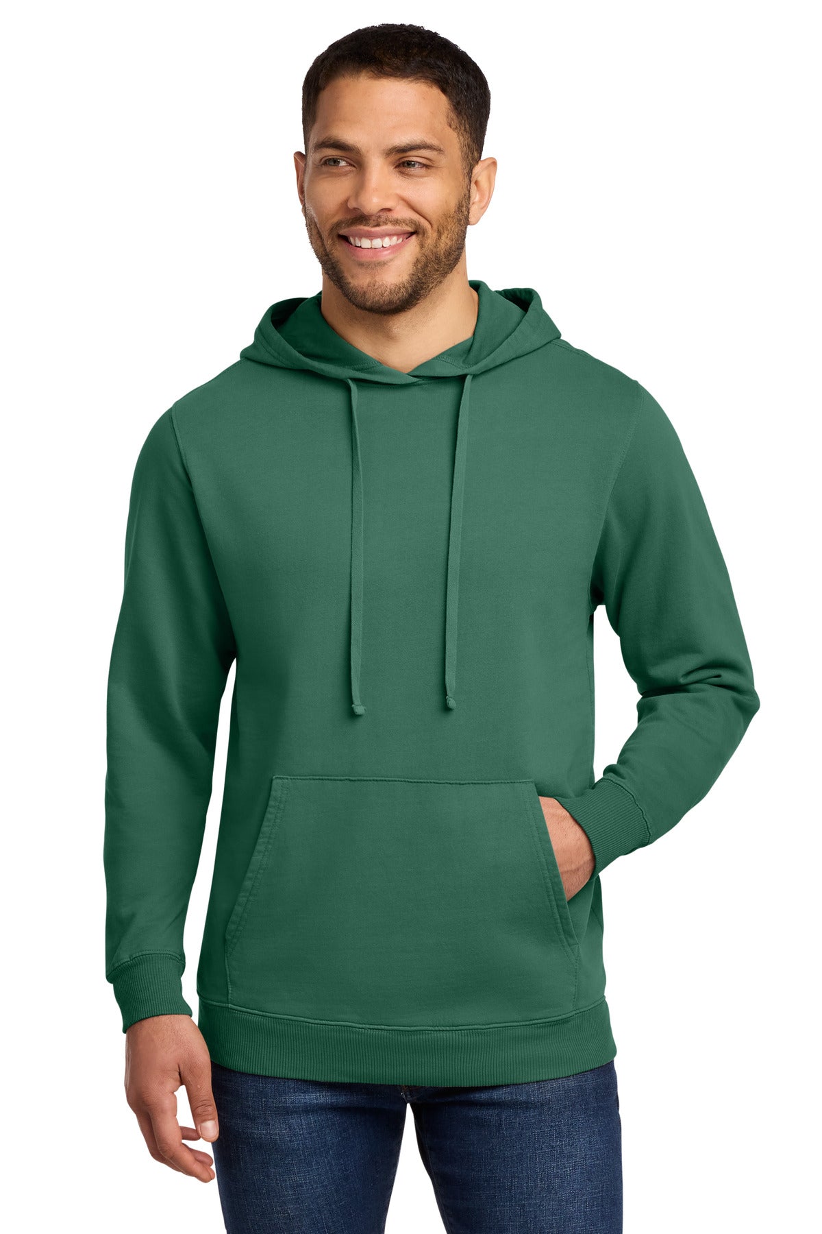 Port & Co ®  Beach Wash ®  Garment-Dyed Pullover Hooded Sweatshirt. PC098H | Add Your Logo