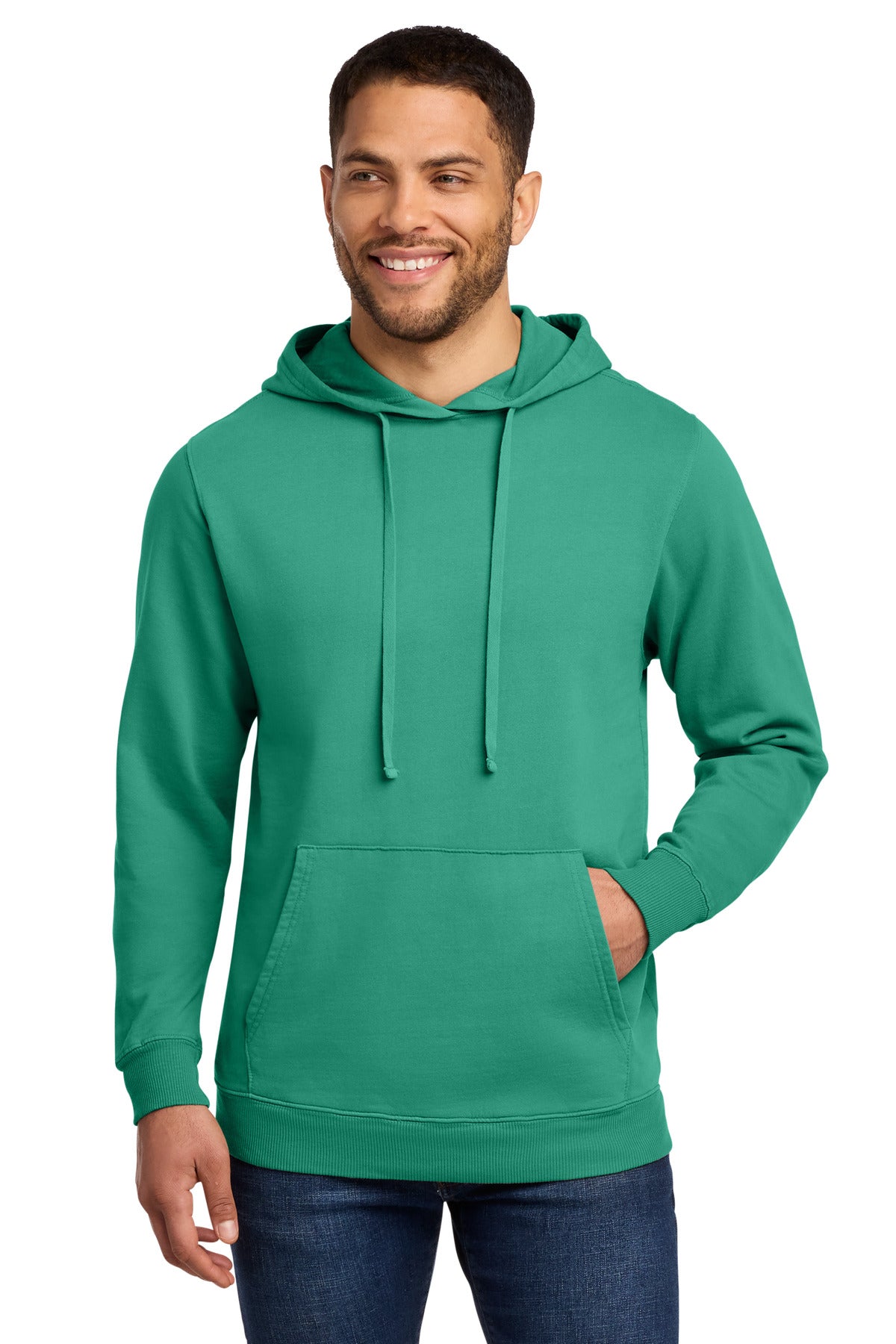 Port & Co ®  Beach Wash ®  Garment-Dyed Pullover Hooded Sweatshirt. PC098H | Add Your Logo