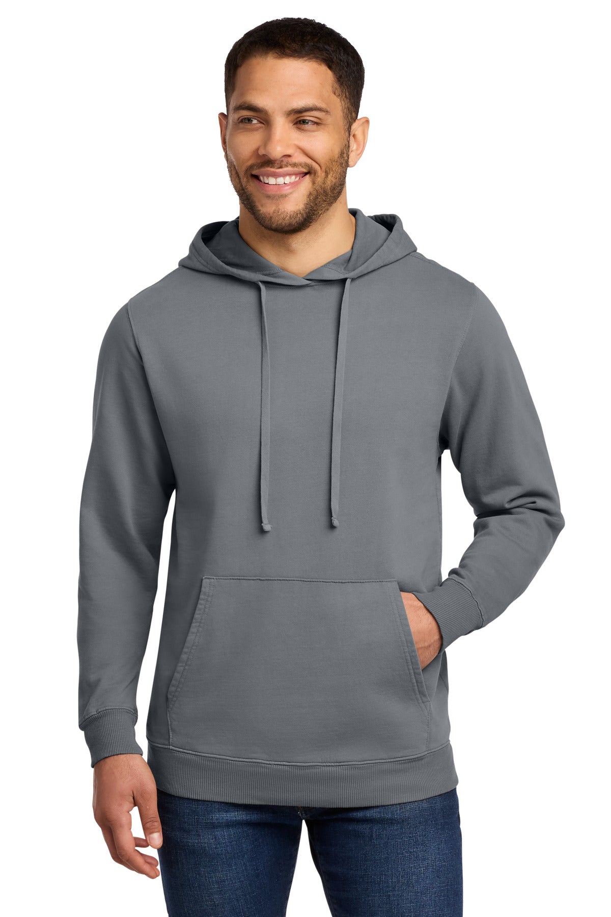 Port & Co ®  Beach Wash ®  Garment-Dyed Pullover Hooded Sweatshirt. PC098H | Add Your Logo