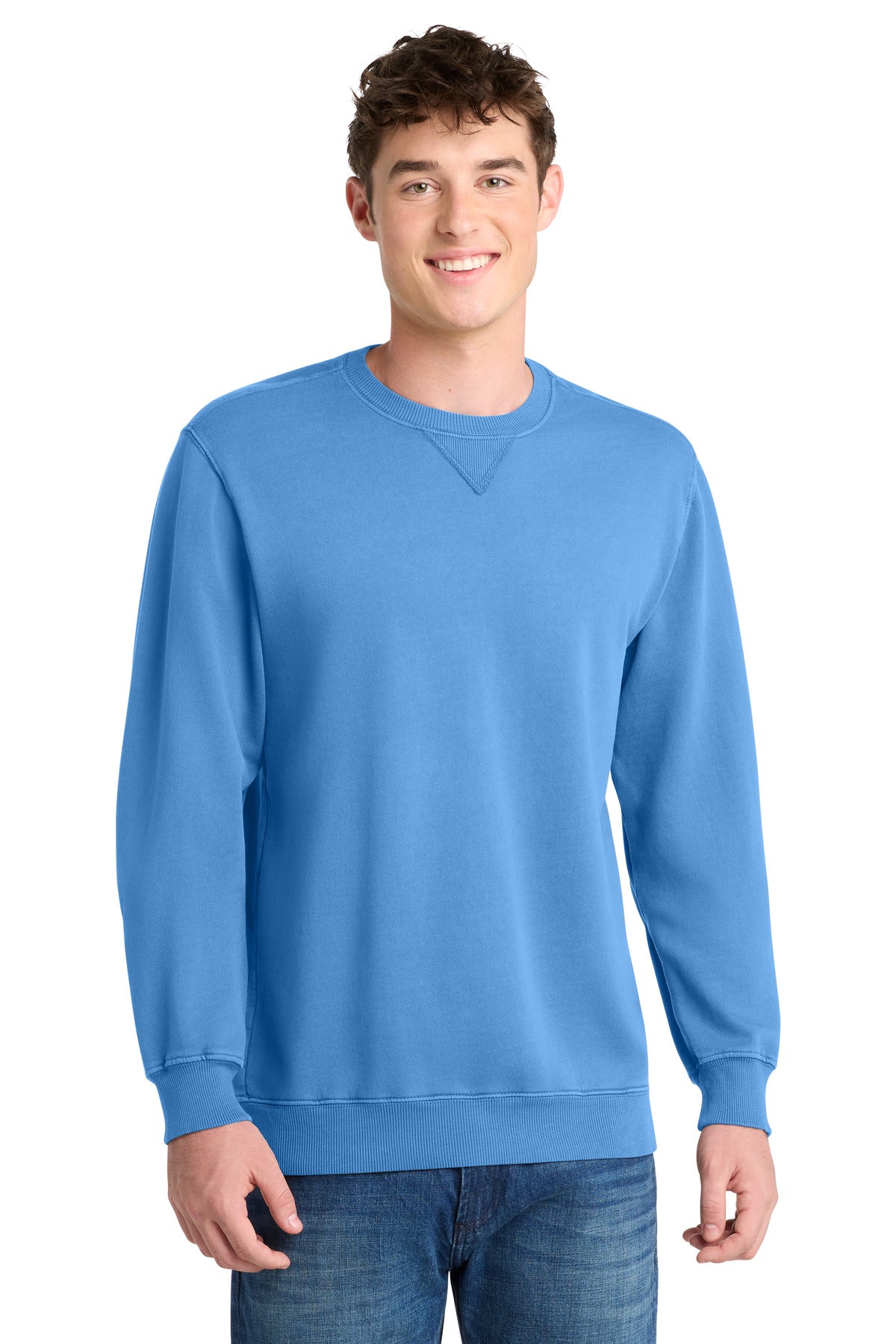 Port & Co ®  Beach Wash ®  Garment-Dyed Crewneck Sweatshirt PC098 | Add Your Logo