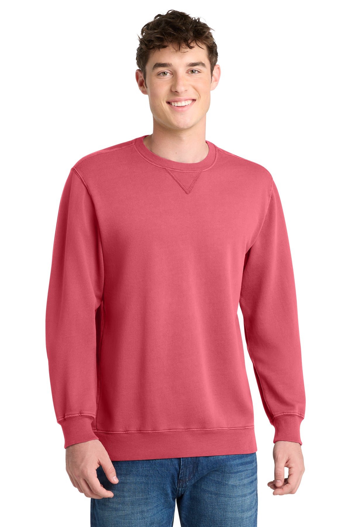 Port & Co ®  Beach Wash ®  Garment-Dyed Crewneck Sweatshirt PC098 | Add Your Logo