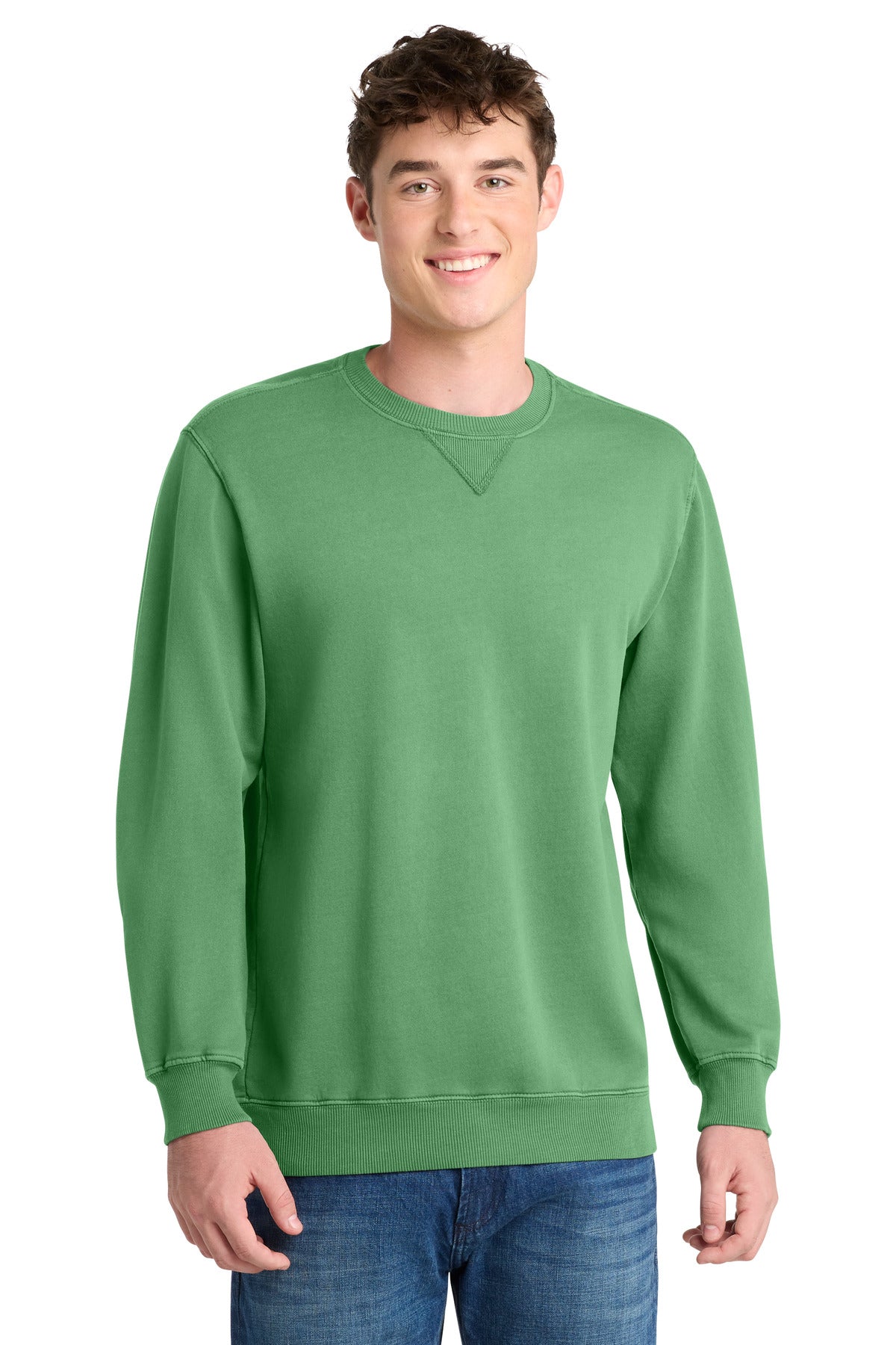 Port & Co ®  Beach Wash ®  Garment-Dyed Crewneck Sweatshirt PC098 | Add Your Logo