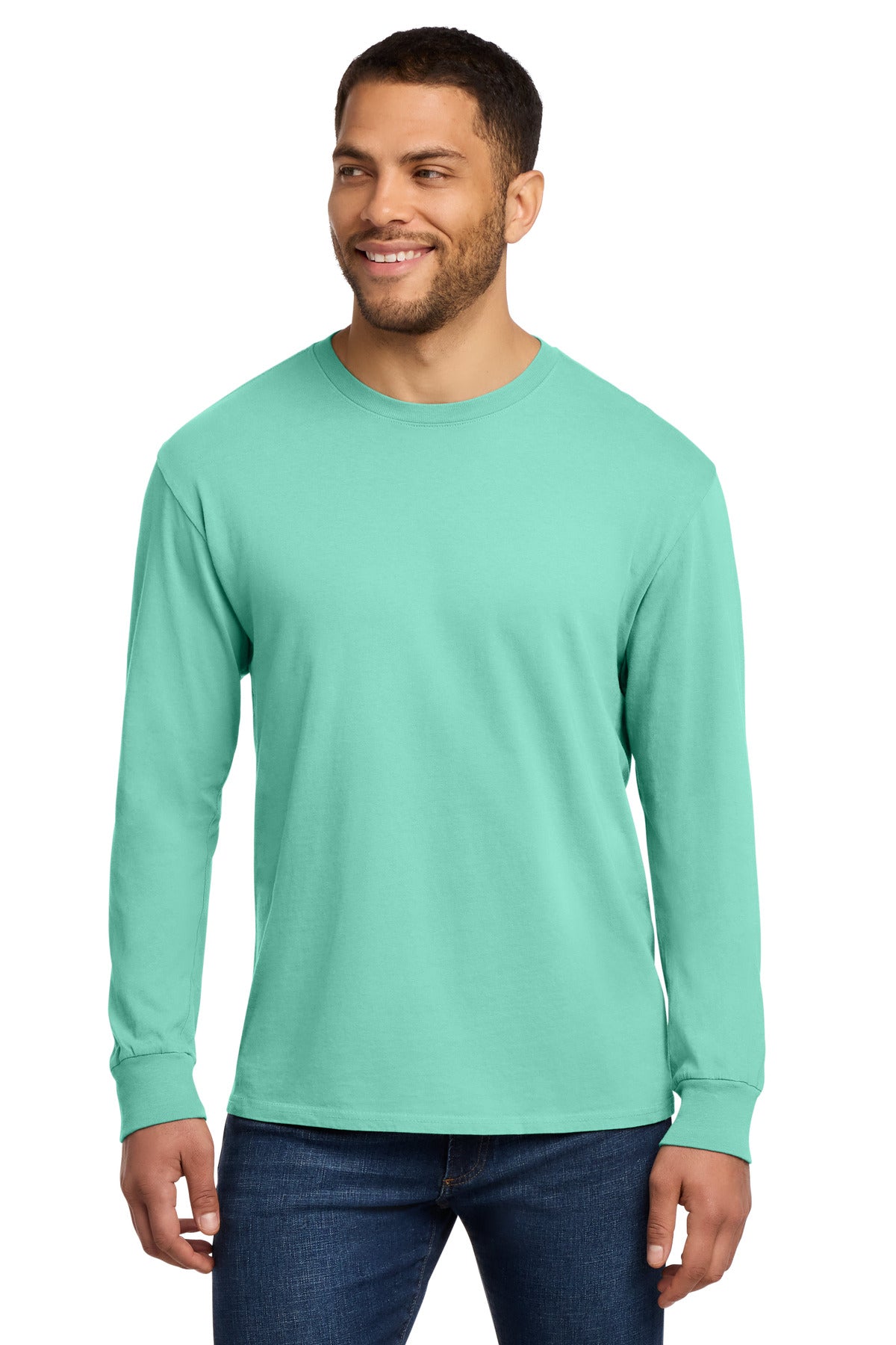 Port & Co ®  Beach Wash ®  Garment-Dyed Long Sleeve Tee PC099LS | Add Your Logo