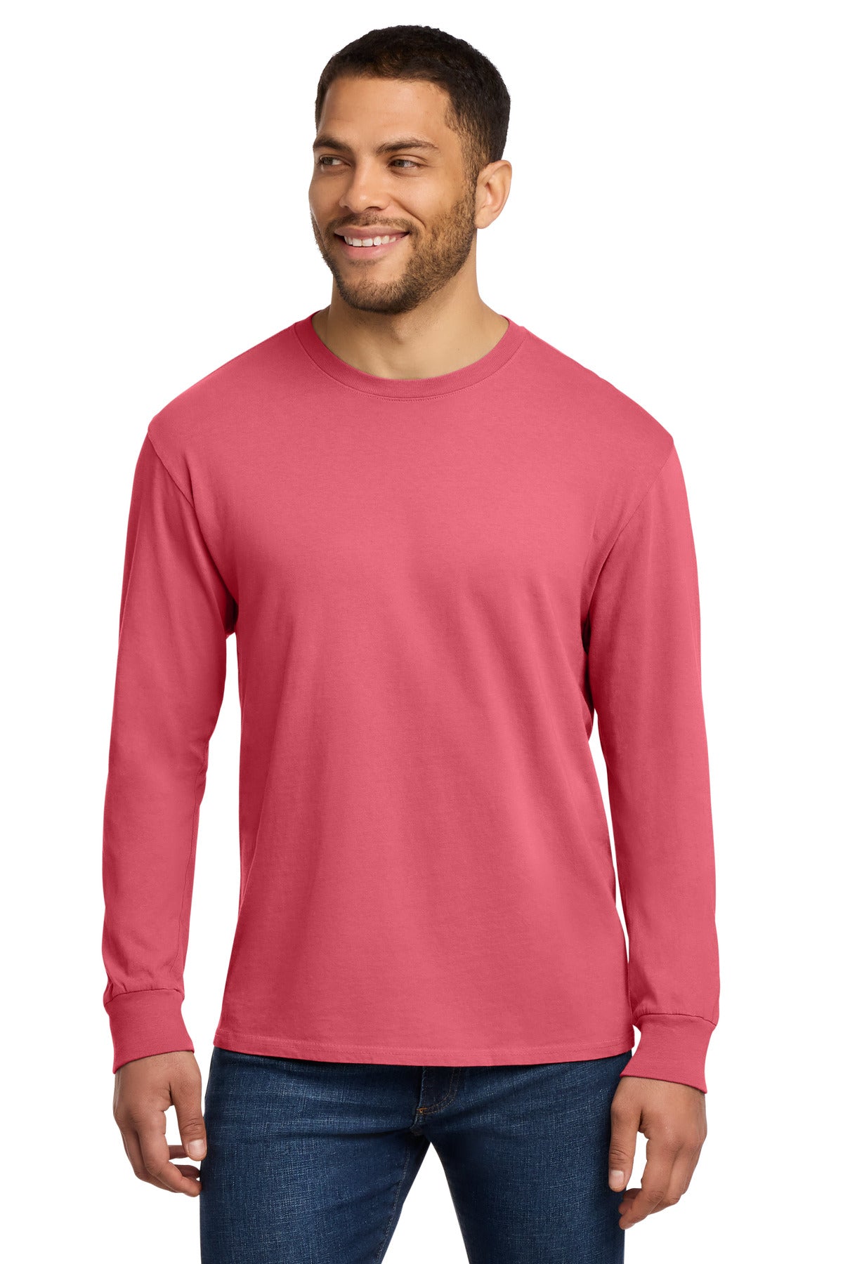Port & Co ®  Beach Wash ®  Garment-Dyed Long Sleeve Tee PC099LS | Add Your Logo