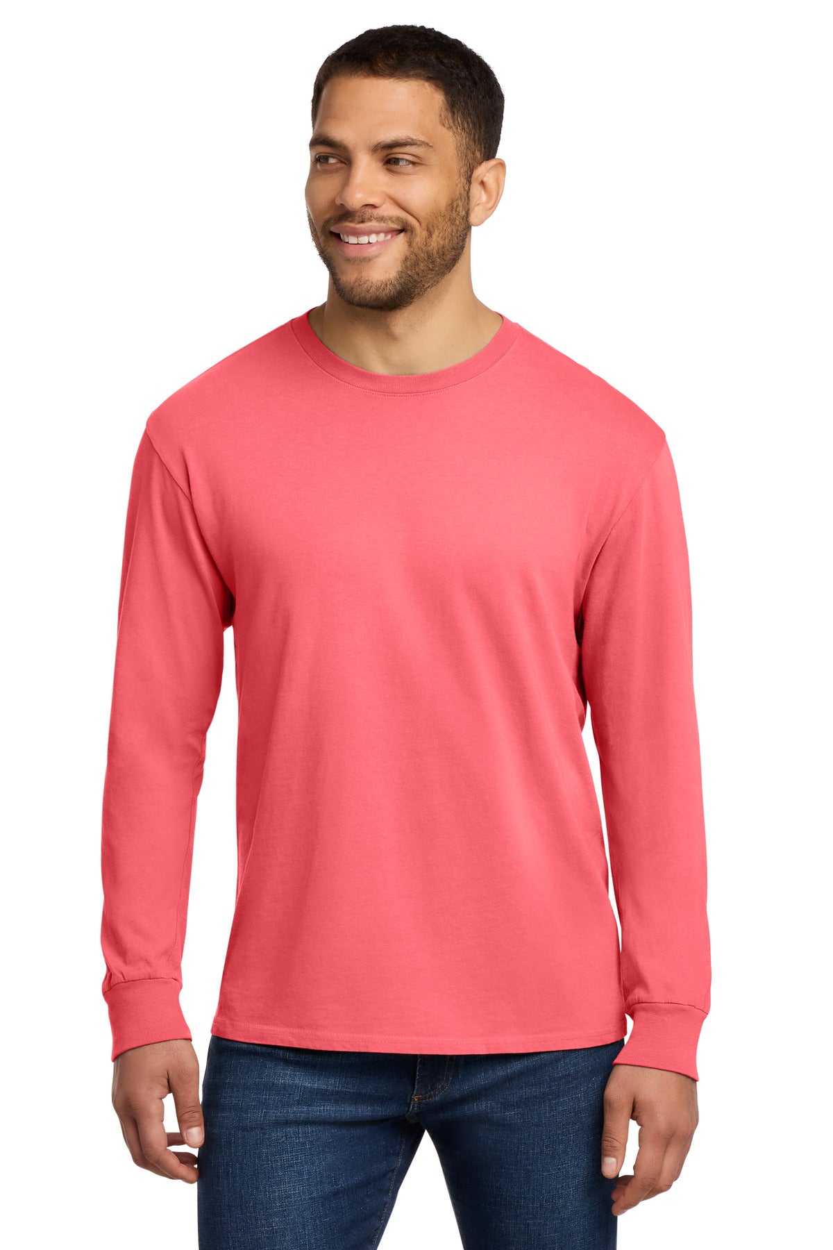 Port & Co ®  Beach Wash ®  Garment-Dyed Long Sleeve Tee PC099LS | Add Your Logo