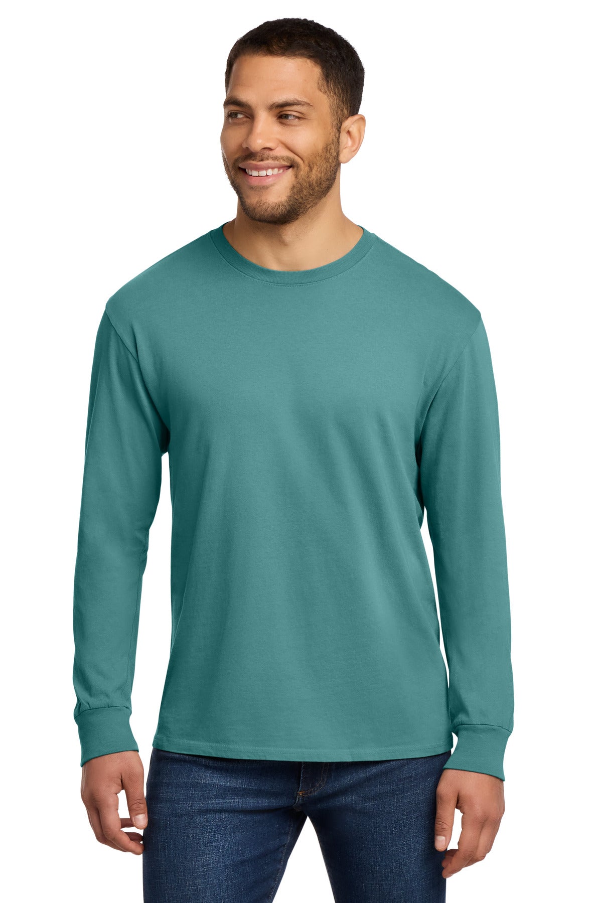 Port & Co ®  Beach Wash ®  Garment-Dyed Long Sleeve Tee PC099LS | Add Your Logo