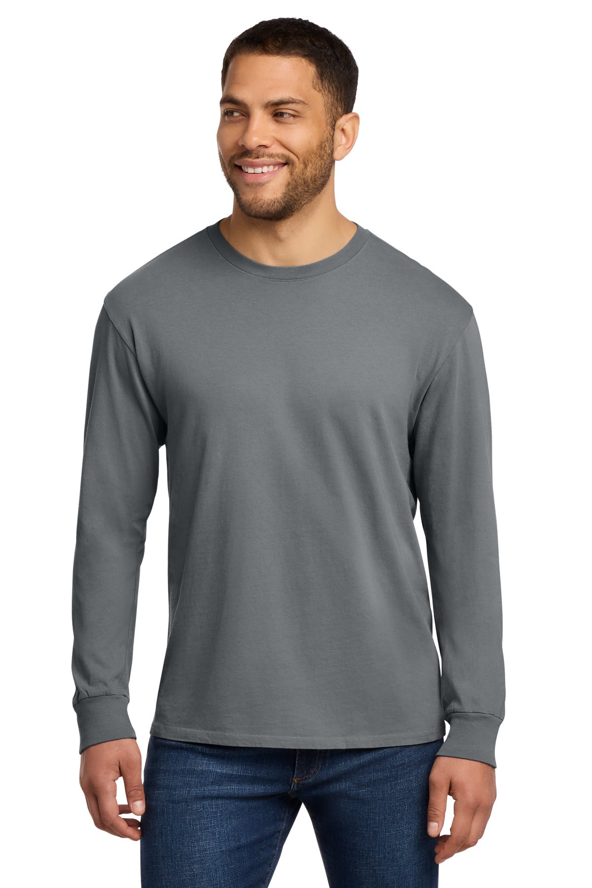 Port & Co ®  Beach Wash ®  Garment-Dyed Long Sleeve Tee PC099LS | Add Your Logo