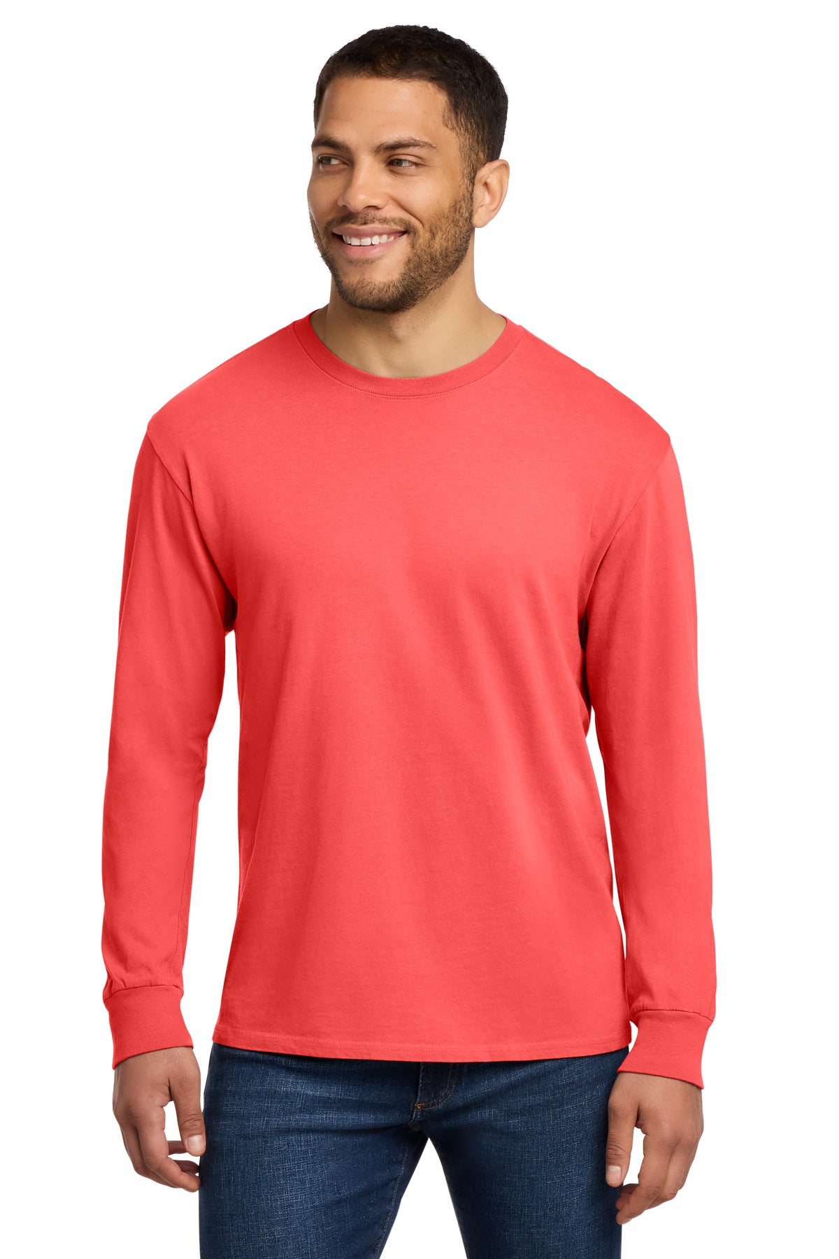 Port & Co ®  Beach Wash ®  Garment-Dyed Long Sleeve Tee PC099LS | Add Your Logo