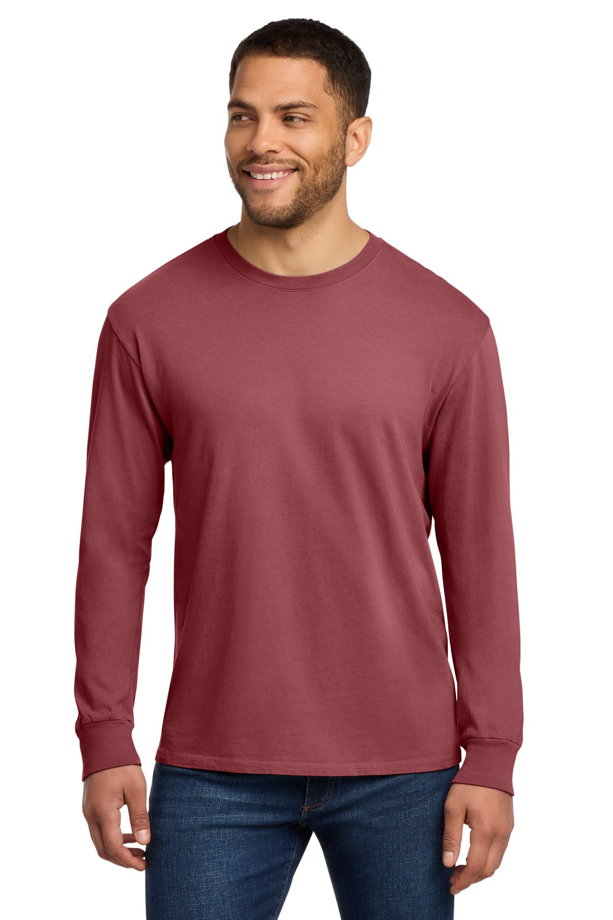 Port & Co ®  Beach Wash ®  Garment-Dyed Long Sleeve Tee PC099LS | Add Your Logo