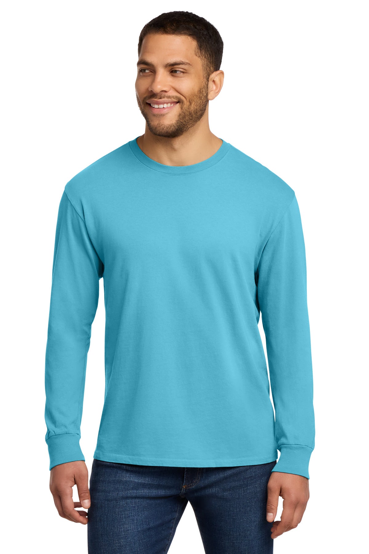 Port & Co ®  Beach Wash ®  Garment-Dyed Long Sleeve Tee PC099LS | Add Your Logo