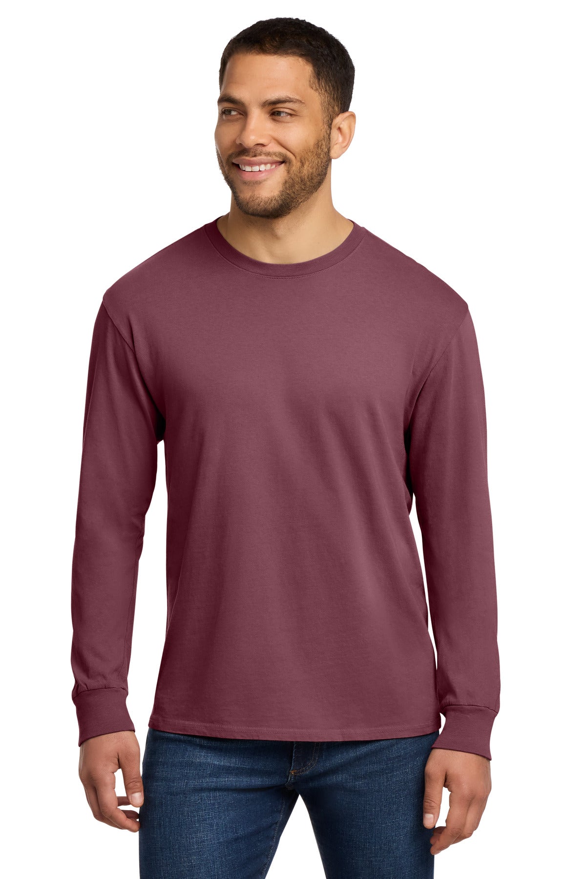 Port & Co ®  Beach Wash ®  Garment-Dyed Long Sleeve Tee PC099LS | Add Your Logo