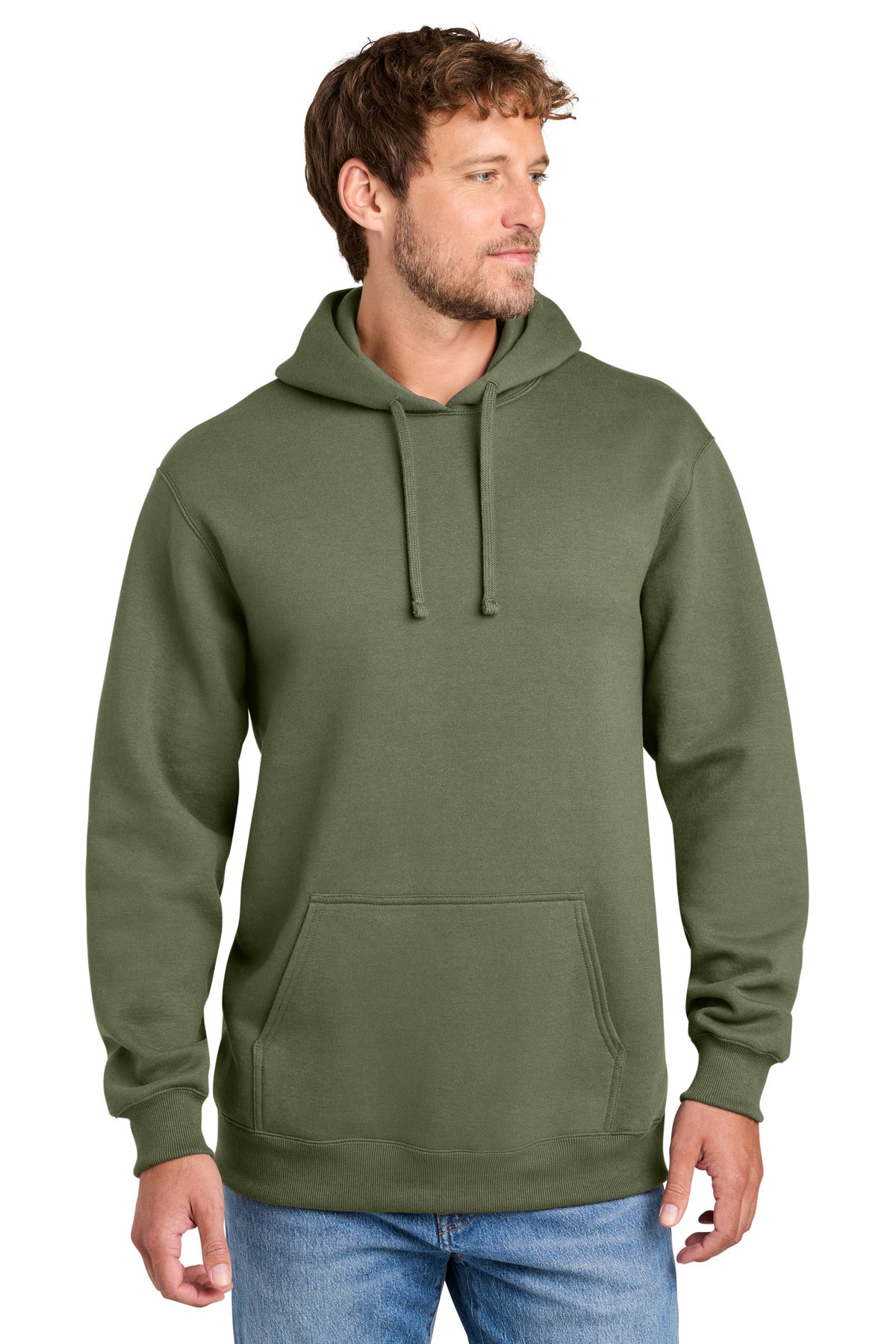 Port & Co ®  Foundation Fleece Pullover Hooded Sweatshirt PC107H | Add Your Logo