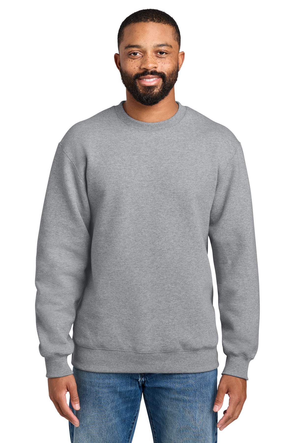 Port & Co ®  Foundation Fleece Pullover Crewneck Sweatshirt PC107 | Add Your Logo