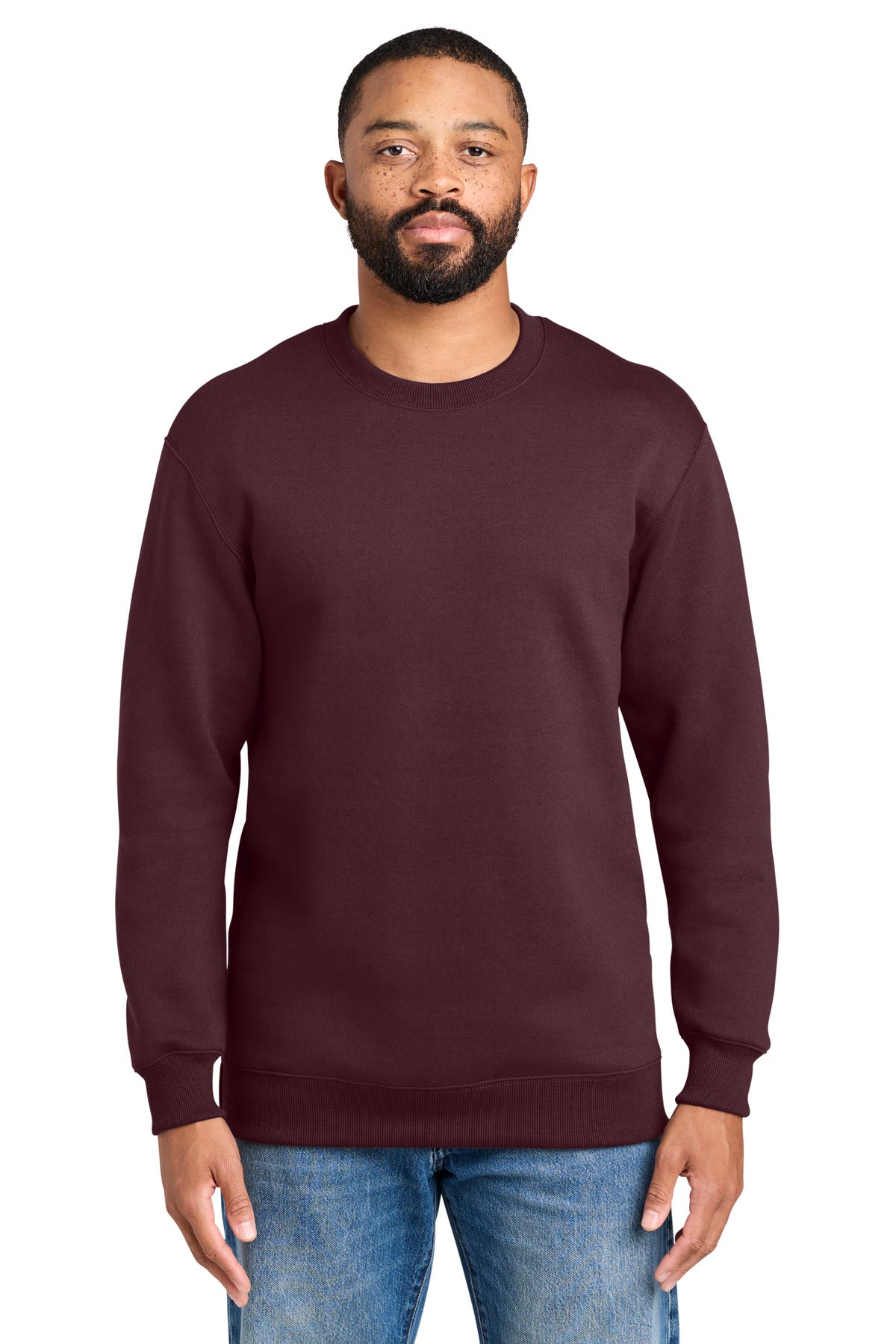 Port & Co ®  Foundation Fleece Pullover Crewneck Sweatshirt PC107 | Add Your Logo