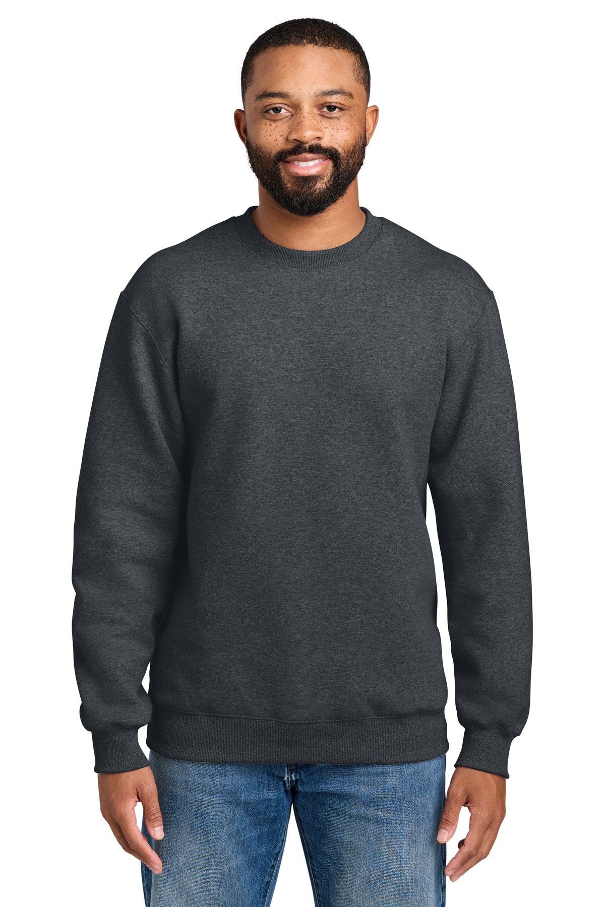 Port & Co ®  Foundation Fleece Pullover Crewneck Sweatshirt PC107 | Add Your Logo