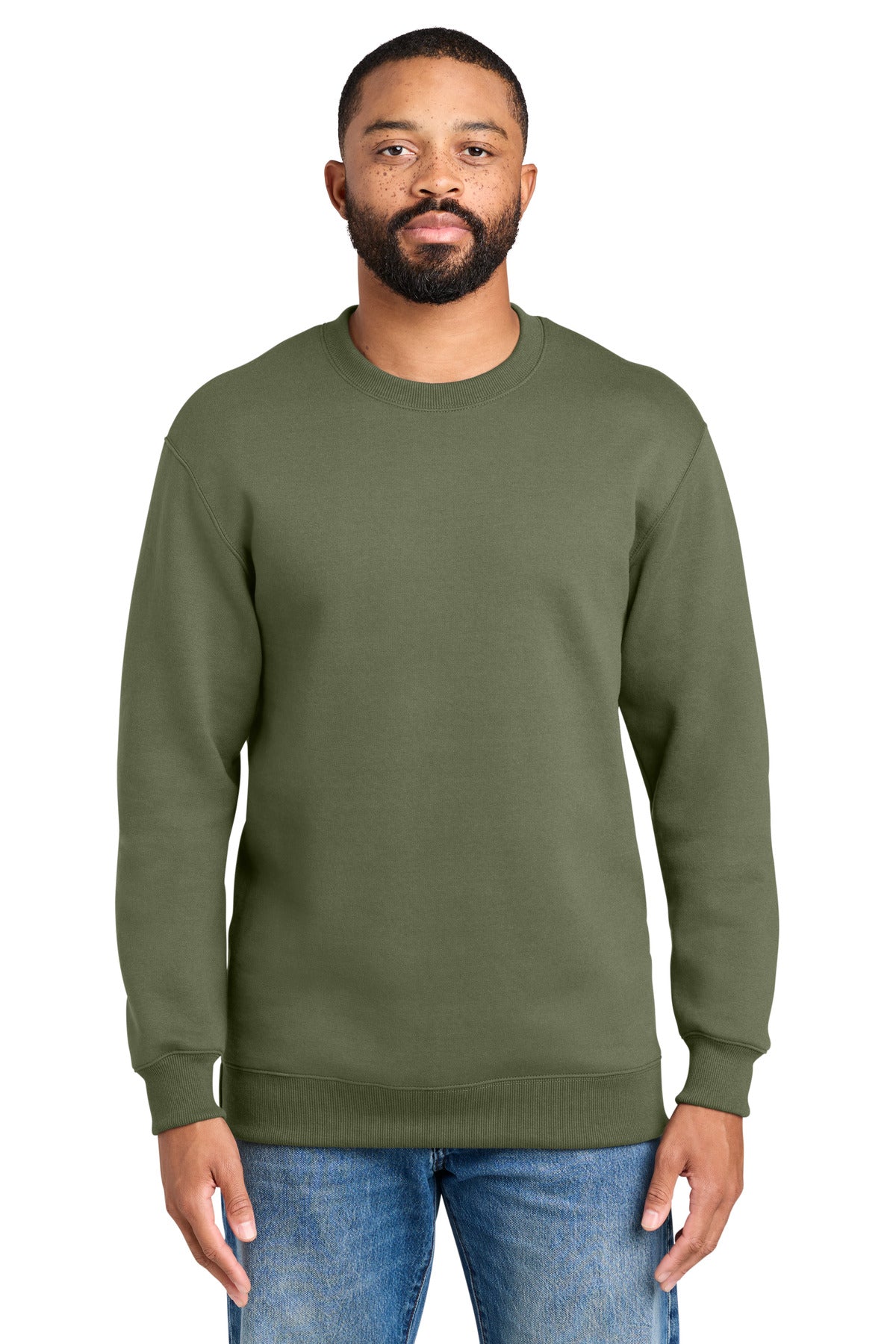 Port & Co ®  Foundation Fleece Pullover Crewneck Sweatshirt PC107 | Add Your Logo