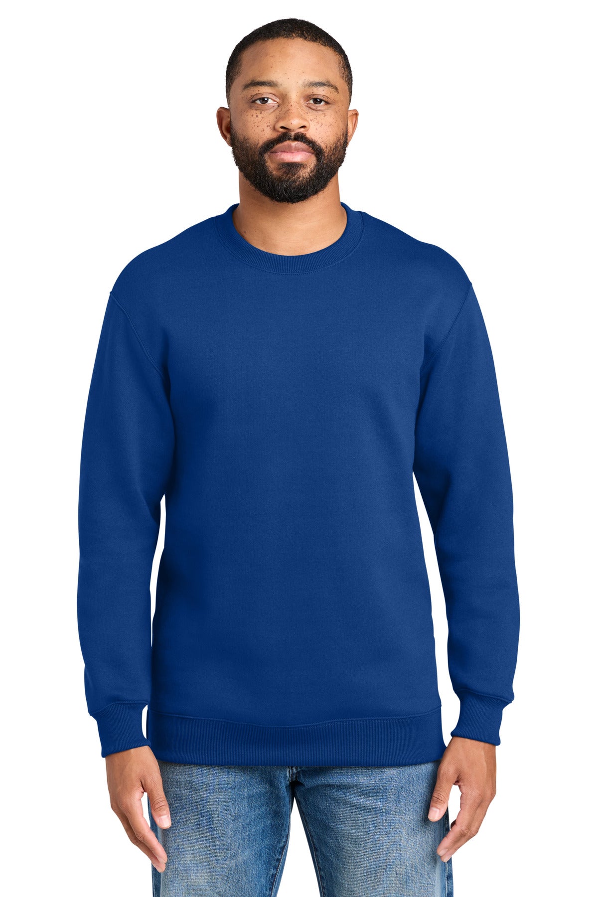 Port & Co ®  Foundation Fleece Pullover Crewneck Sweatshirt PC107 | Add Your Logo