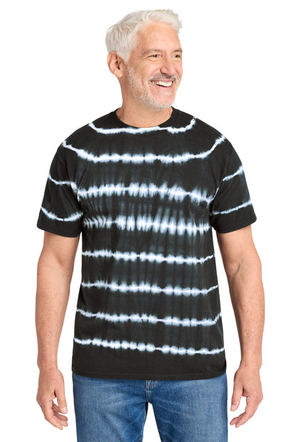 Port & Co ®  Allover Stripe Tie-Dye Tee PC142 | Add Your Logo