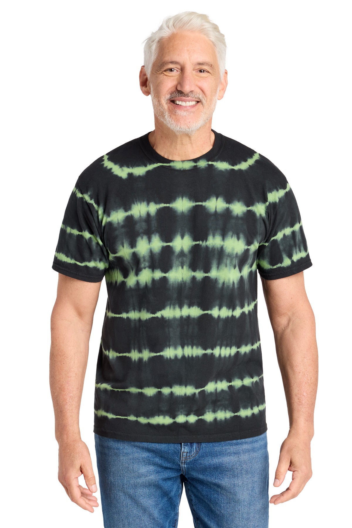 Port & Co ®  Allover Stripe Tie-Dye Tee PC142 | Add Your Logo