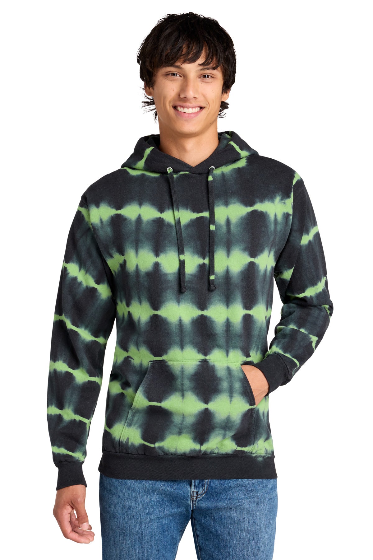 Port & Co ®  Allover Stripe Tie-Dye Fleece PC143 | Add Your Logo