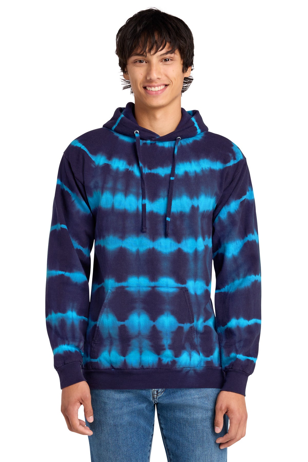 Port & Co ®  Allover Stripe Tie-Dye Fleece PC143 | Add Your Logo