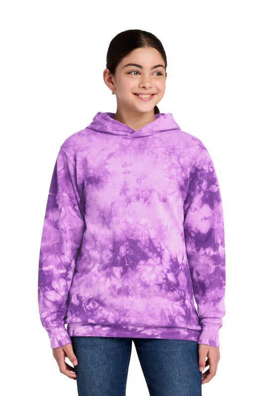 Port & Co ®  Youth Crystal Tie-Dye Pullover Hoodie PC144Y | Add Your Logo
