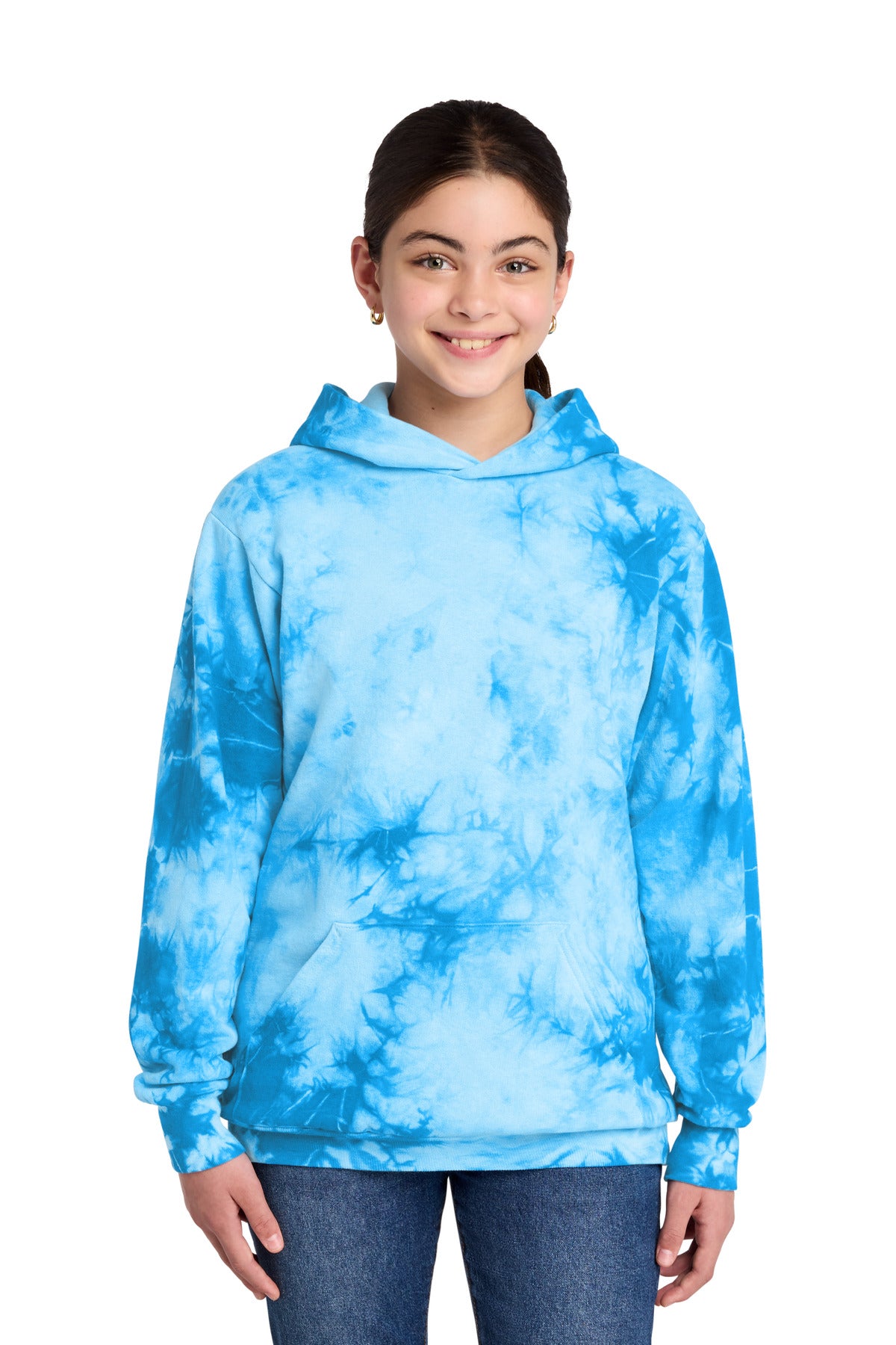 Port & Co ®  Youth Crystal Tie-Dye Pullover Hoodie PC144Y | Add Your Logo