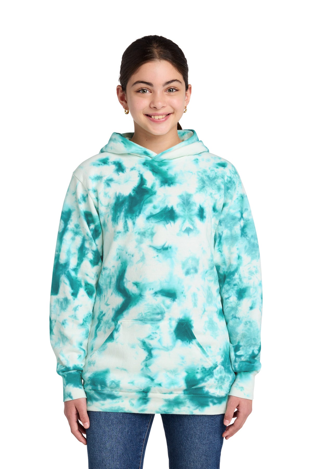 Port & Co ®  Youth Crystal Tie-Dye Pullover Hoodie PC144Y | Add Your Logo