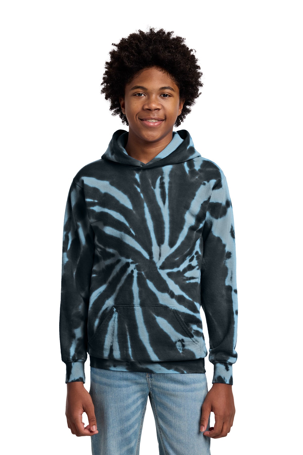 Port & Co ®  Youth Tie-Dye Pullover Hooded Sweatshirt. PC146Y | Add Your Logo