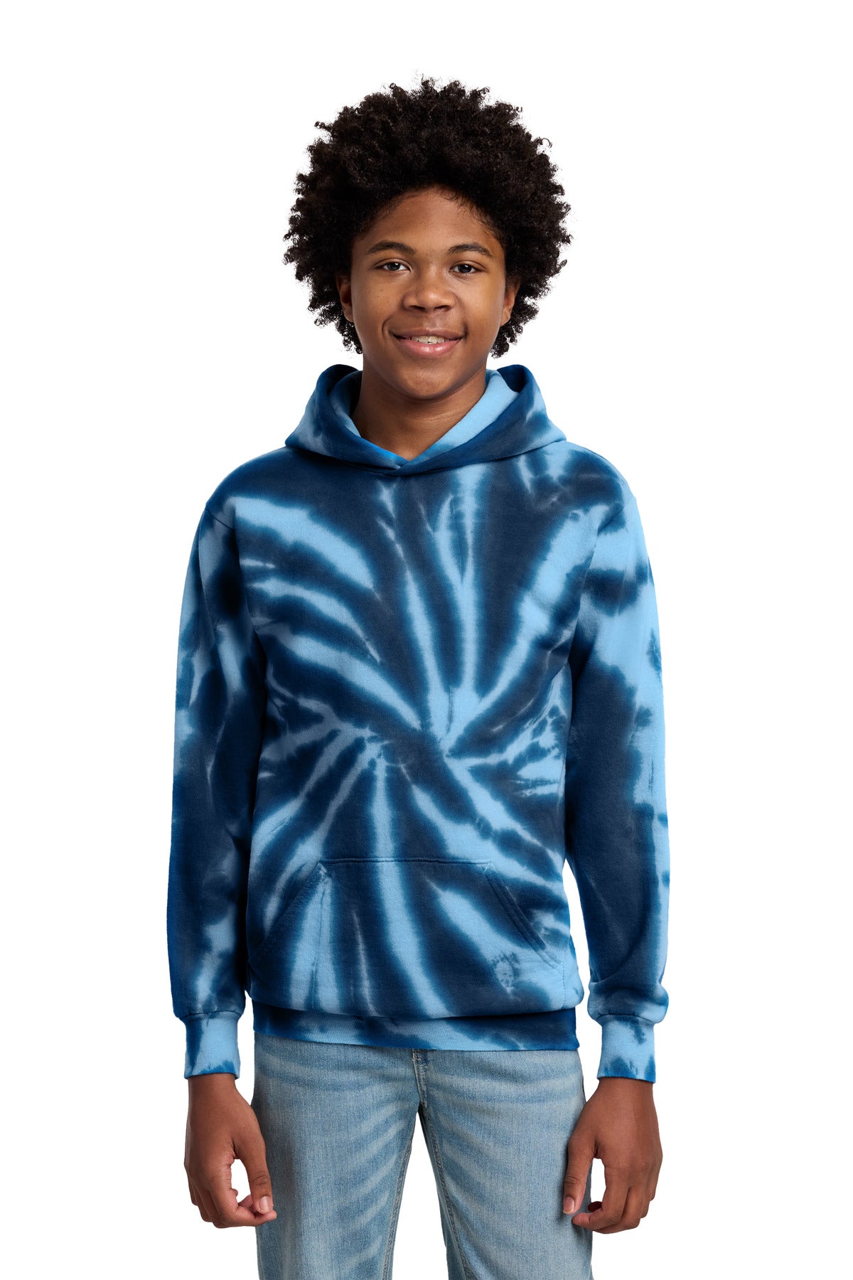 Port & Co ®  Youth Tie-Dye Pullover Hooded Sweatshirt. PC146Y | Add Your Logo