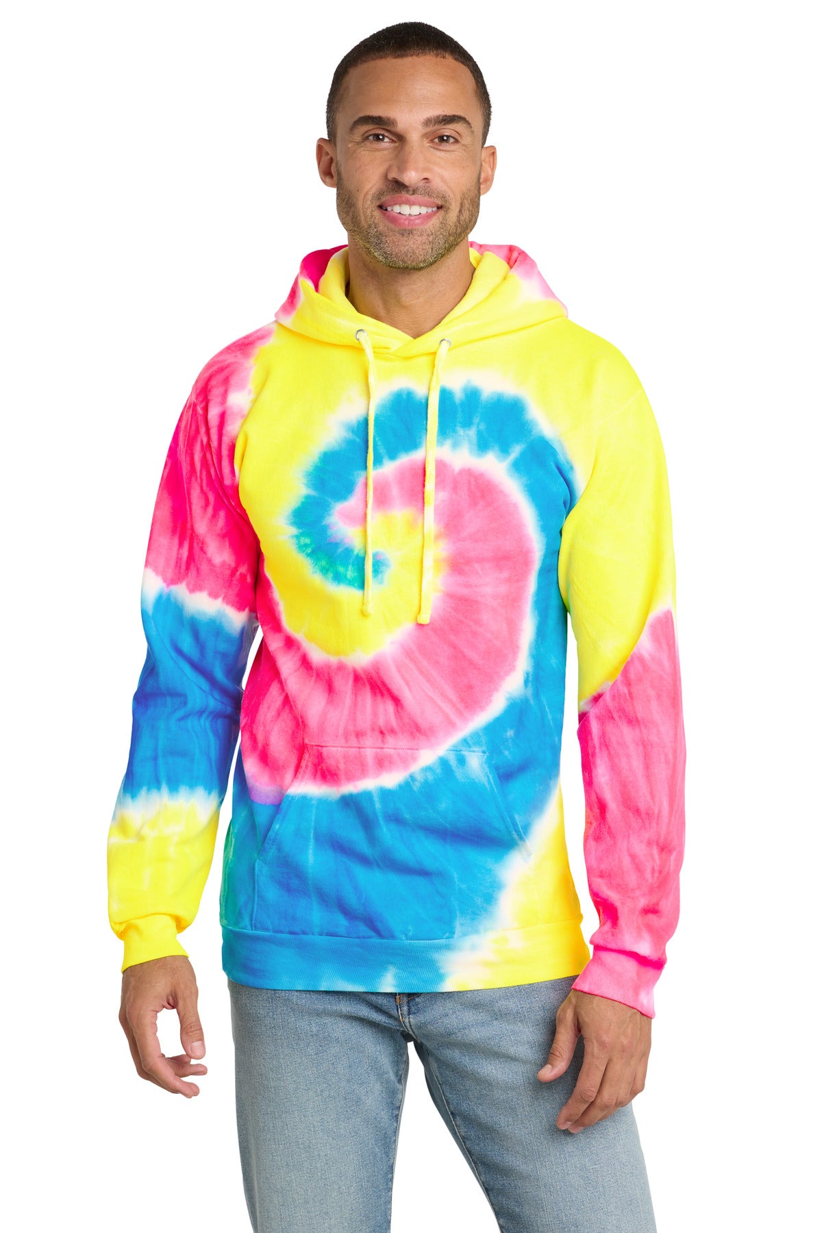 Port & Co ®  Tie-Dye Pullover Hooded Sweatshirt. PC146 | Add Your Logo