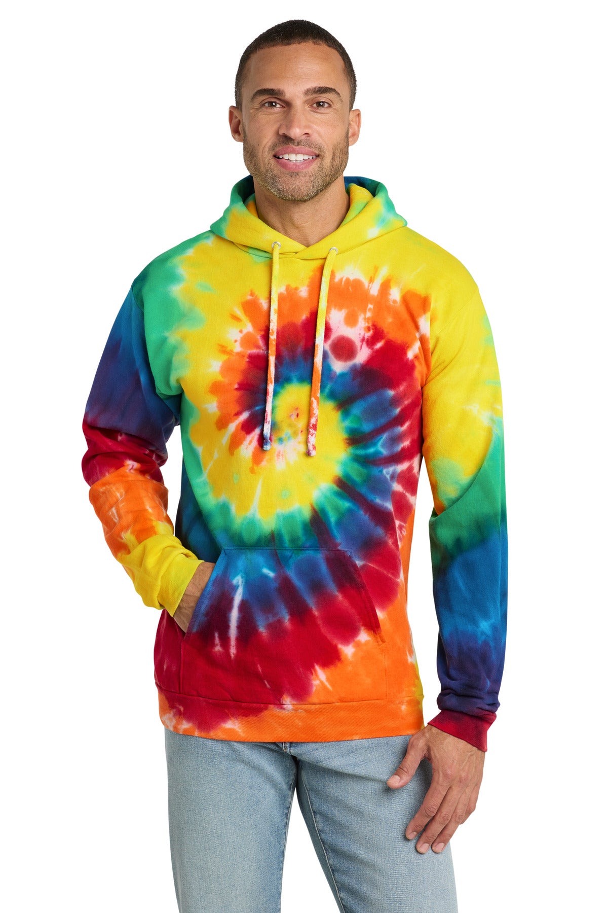 Port & Co ®  Tie-Dye Pullover Hooded Sweatshirt. PC146 | Add Your Logo